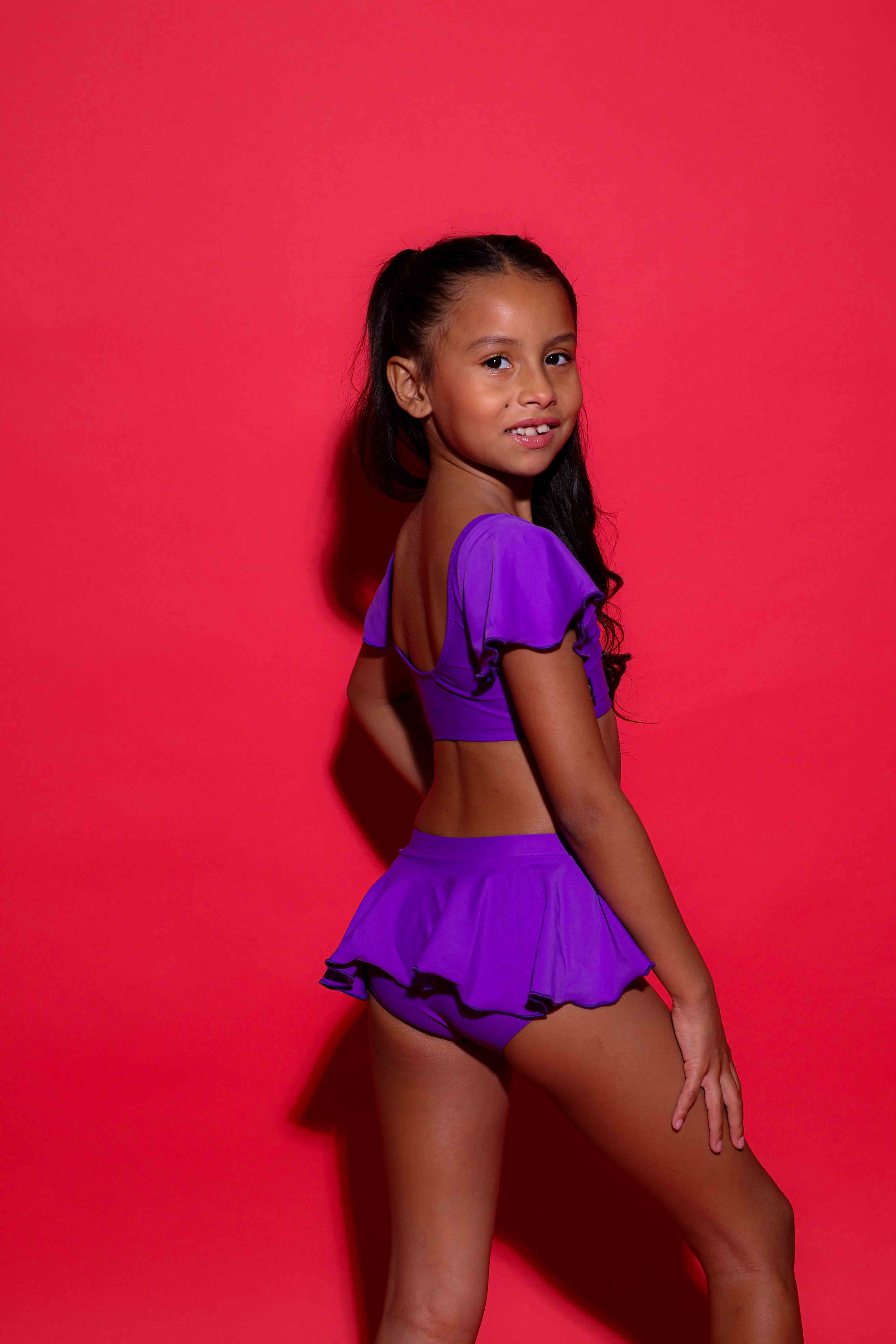 Flutter Bra Top - Purple - Ready To Ship
