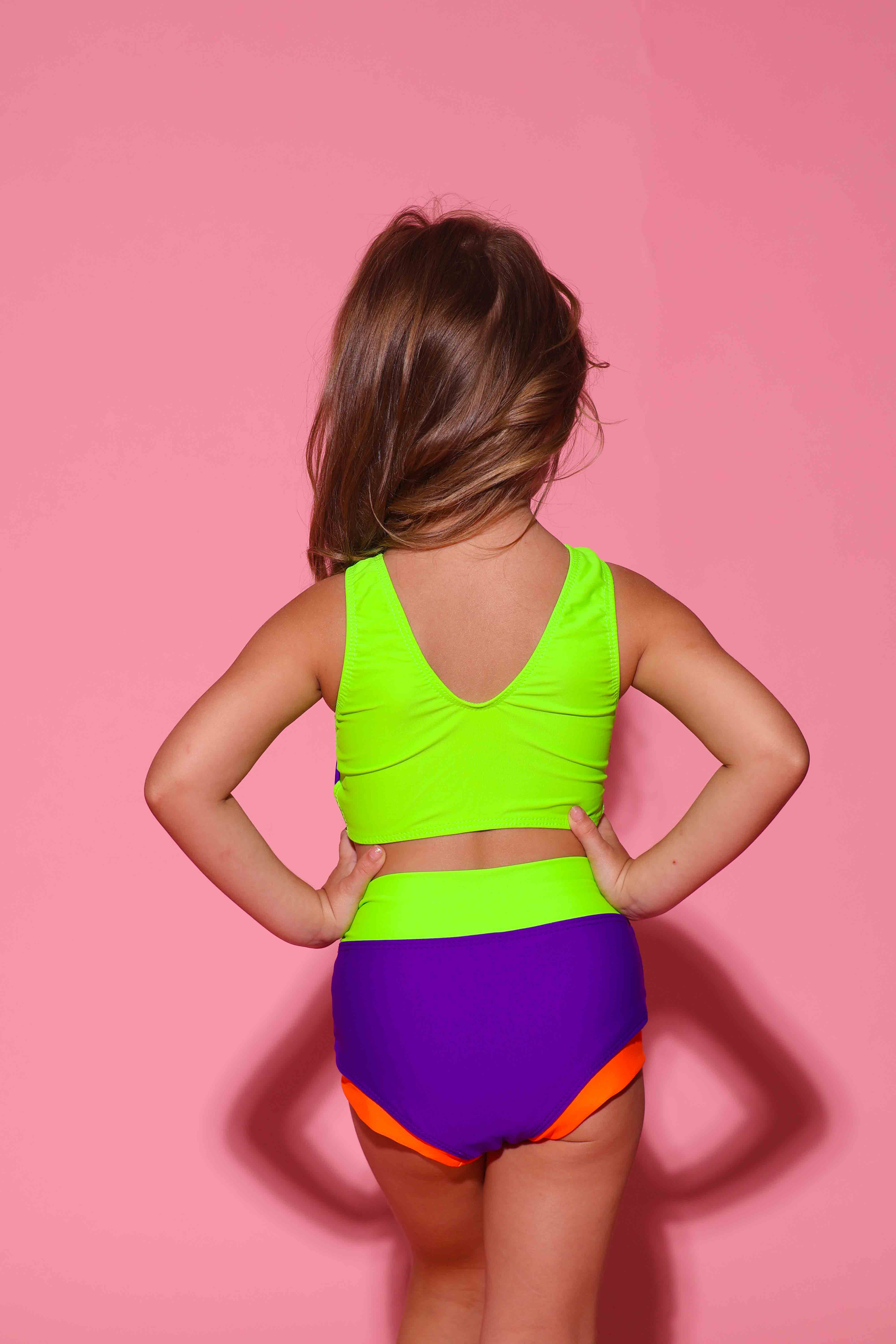 Cross My Heart VIP Brief - Purple/Neon Orange/Neon Green - Ready To Ship - Halloween Limited Edition