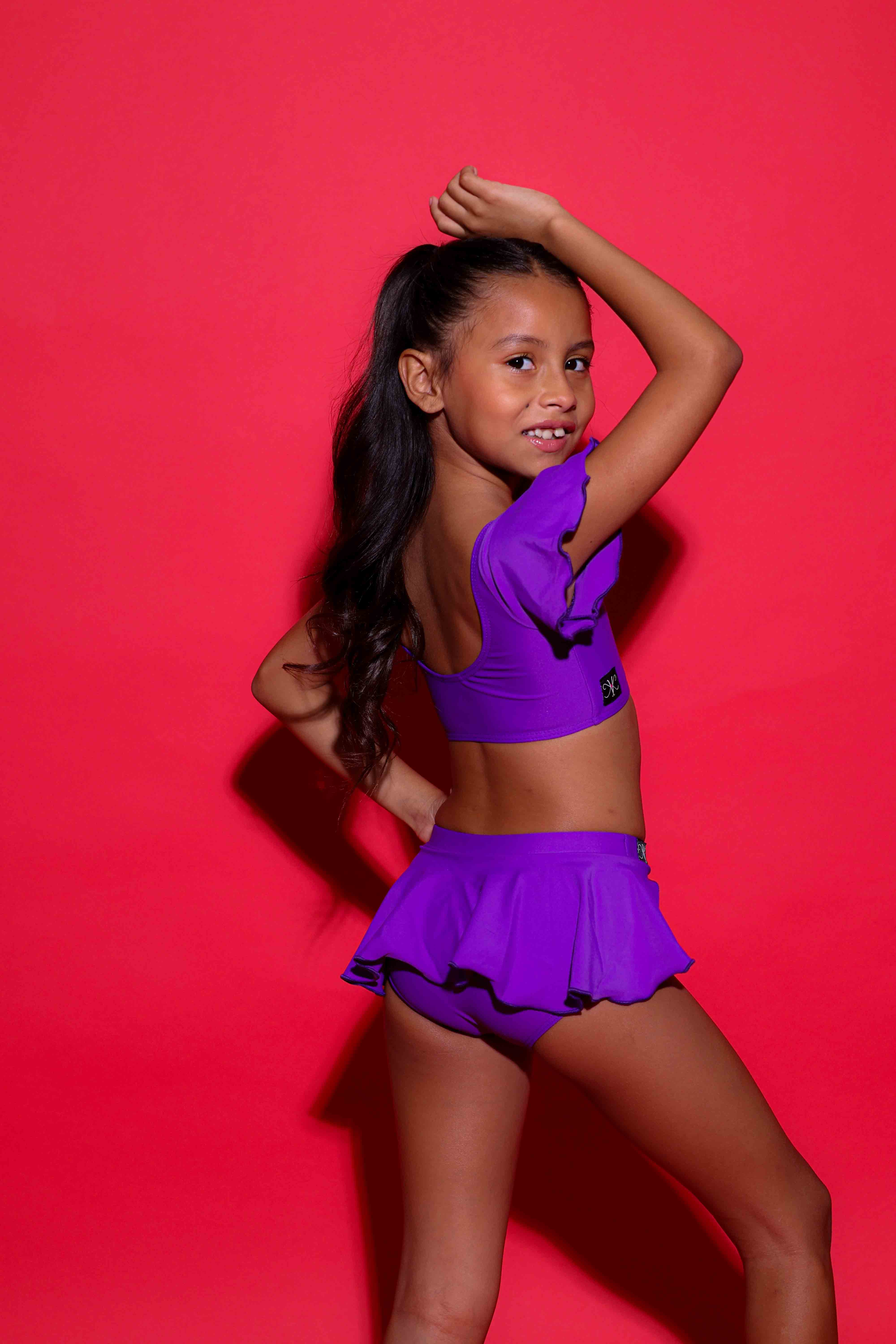 Flutter Bra Top - Purple - Ready To Ship