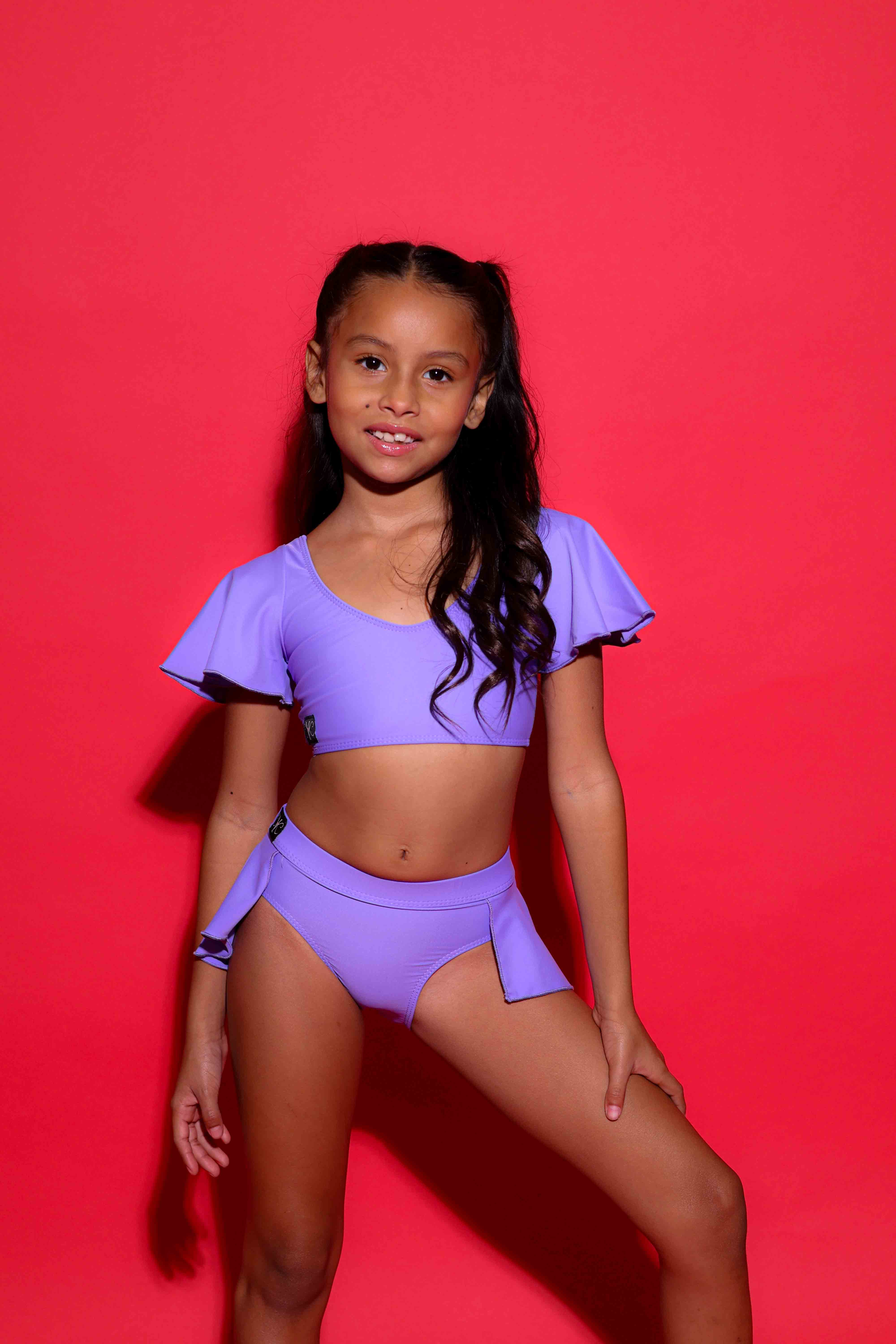 Flutter Bra Top - Lavender - Ready To Ship