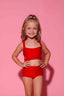 Side Hustle Bra Top - Red - Ready To Ship