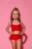 Side Hustle Bra Top - Red - Ready To Ship