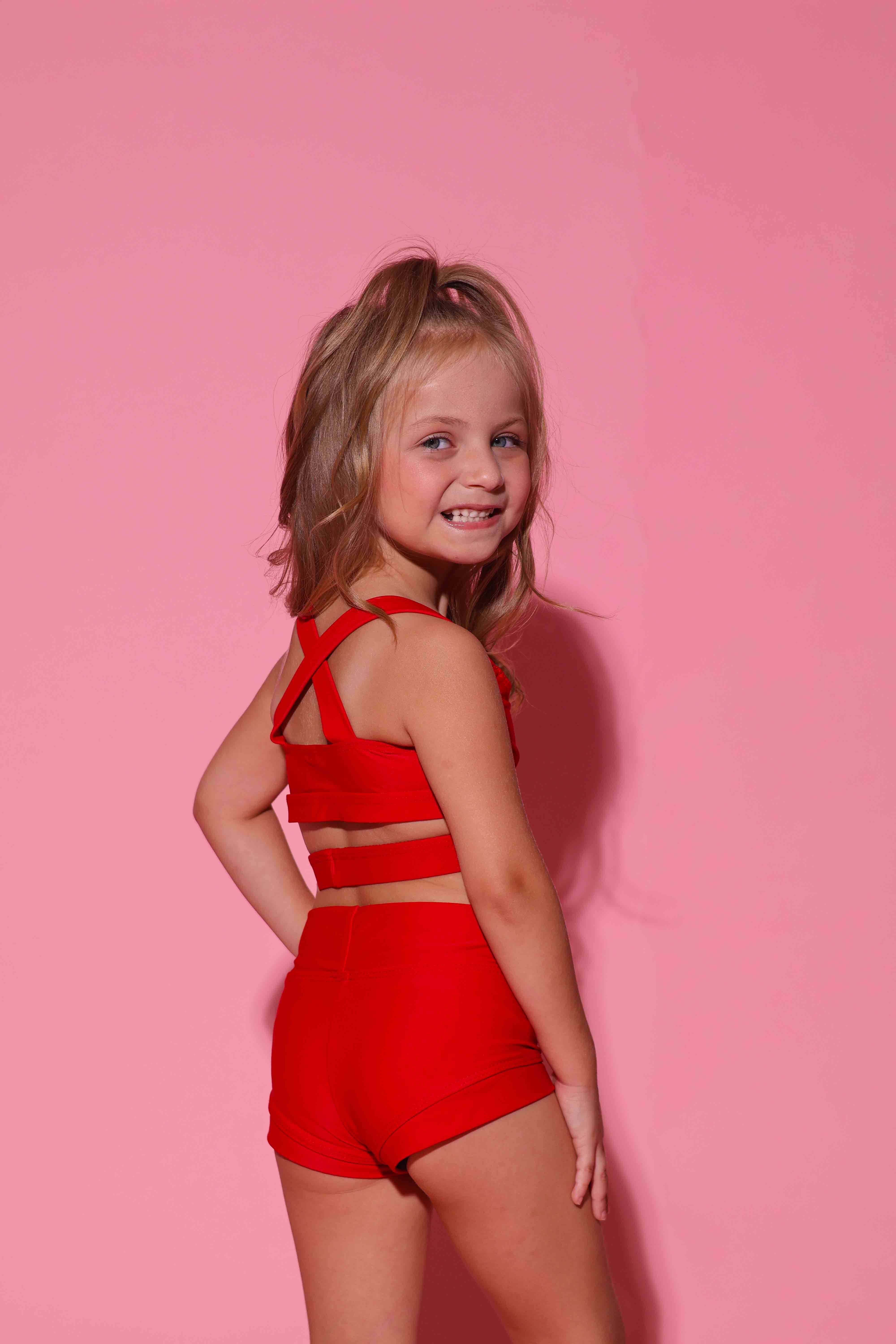 Side Hustle Celebrity Short - Red - Ready To Ship