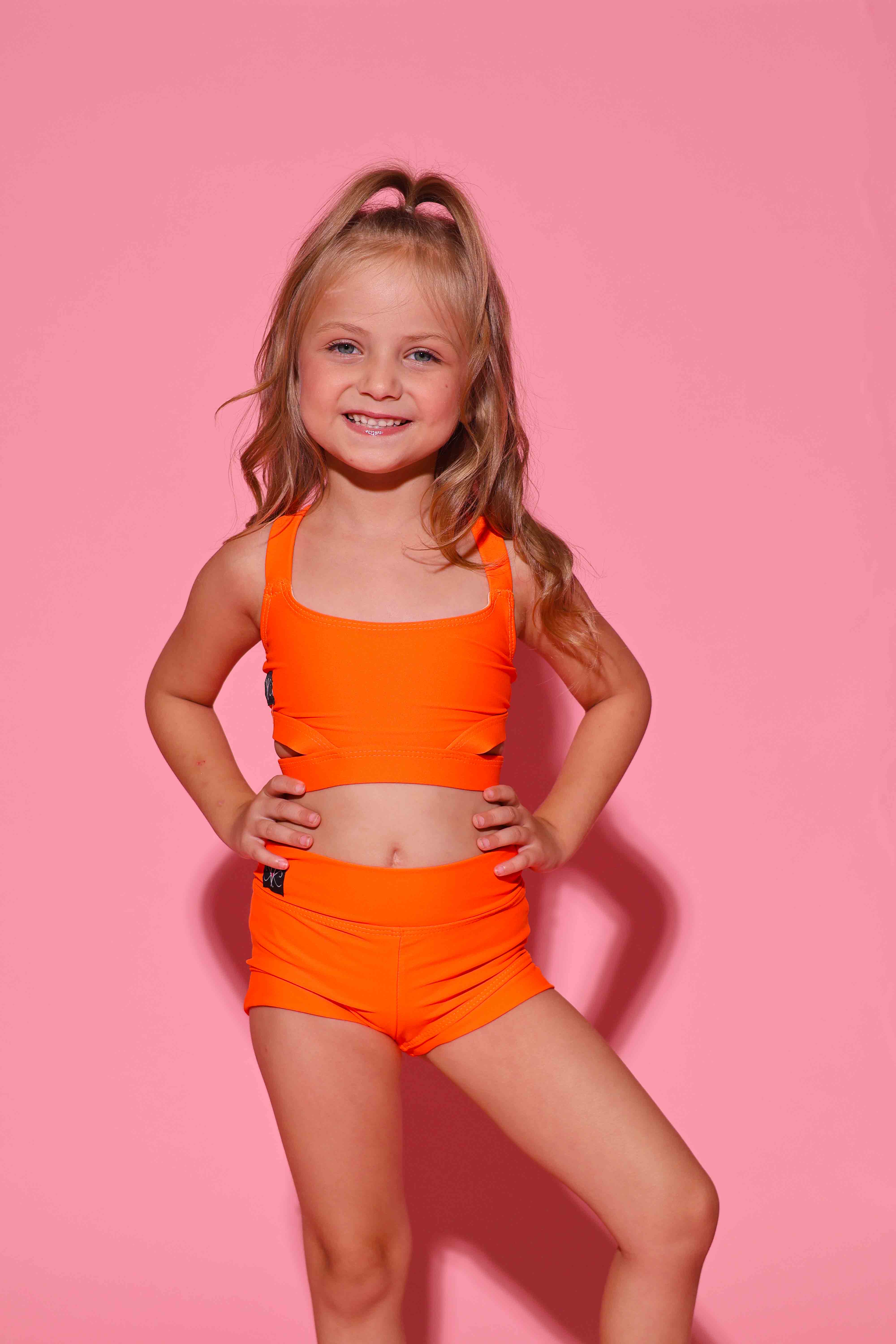Side Hustle Celebrity Short - Neon Orange - Ready To Ship