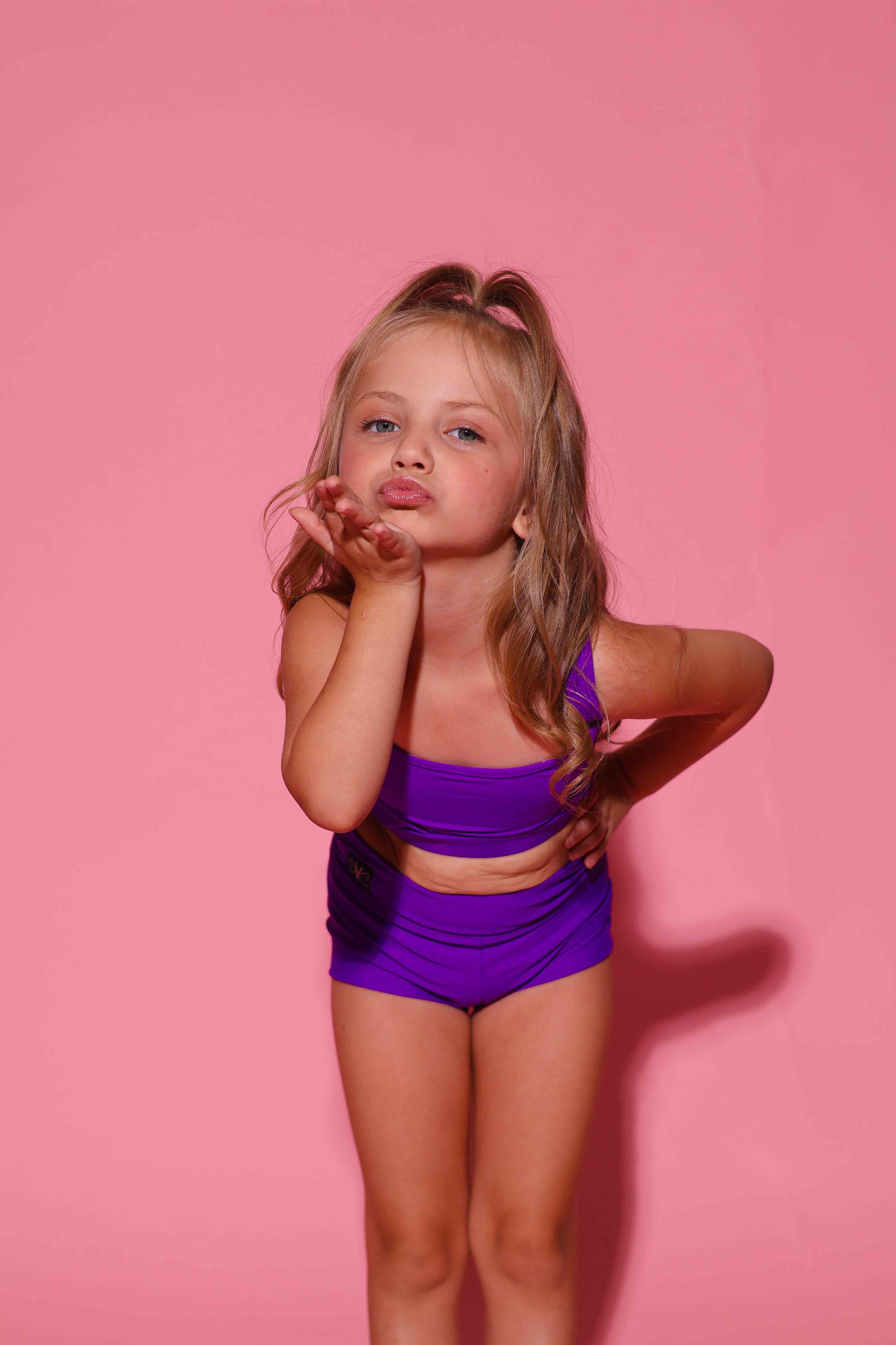 Side Hustle Celebrity Short - Purple - Ready To Ship