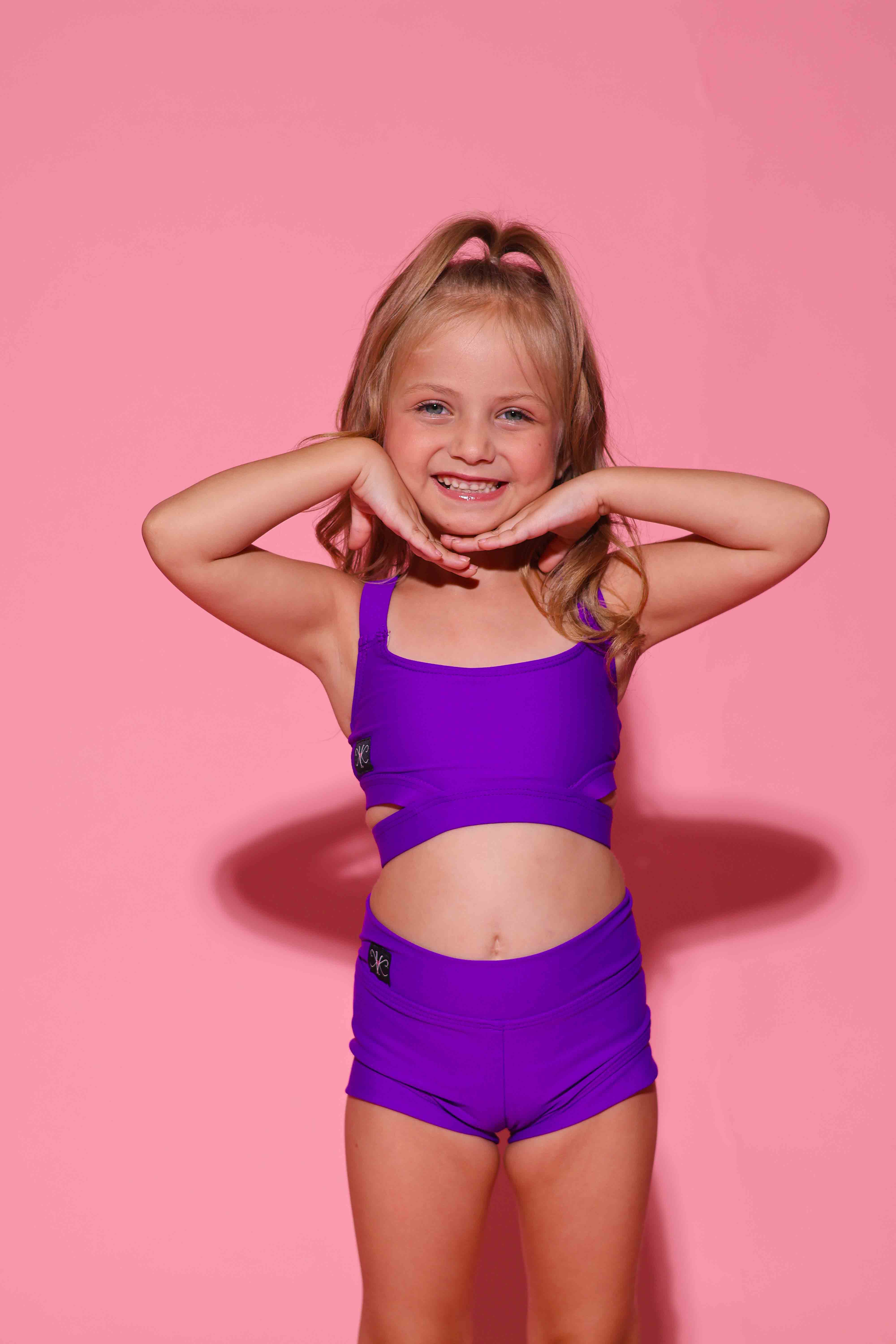 Side Hustle Celebrity Short - Purple - Ready To Ship