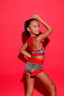 Lolita Brief - Cheetah Velvet/Red - Ready To Ship