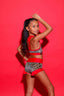 Lolita Bra Top - Cheetah Velvet/Red - Ready To Ship
