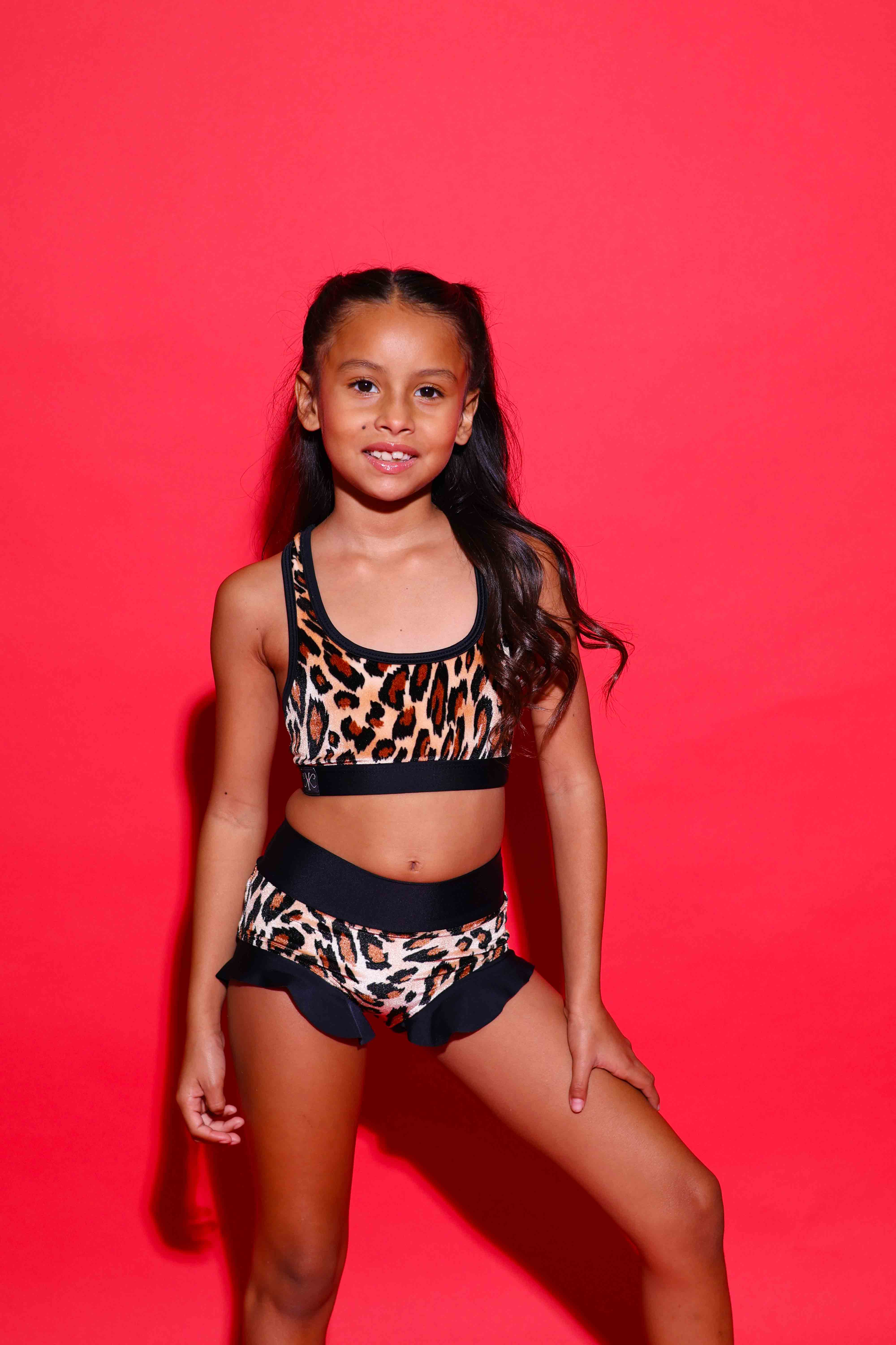 Lolita Bra Top - Jungle Velvet/Black - Ready To Ship