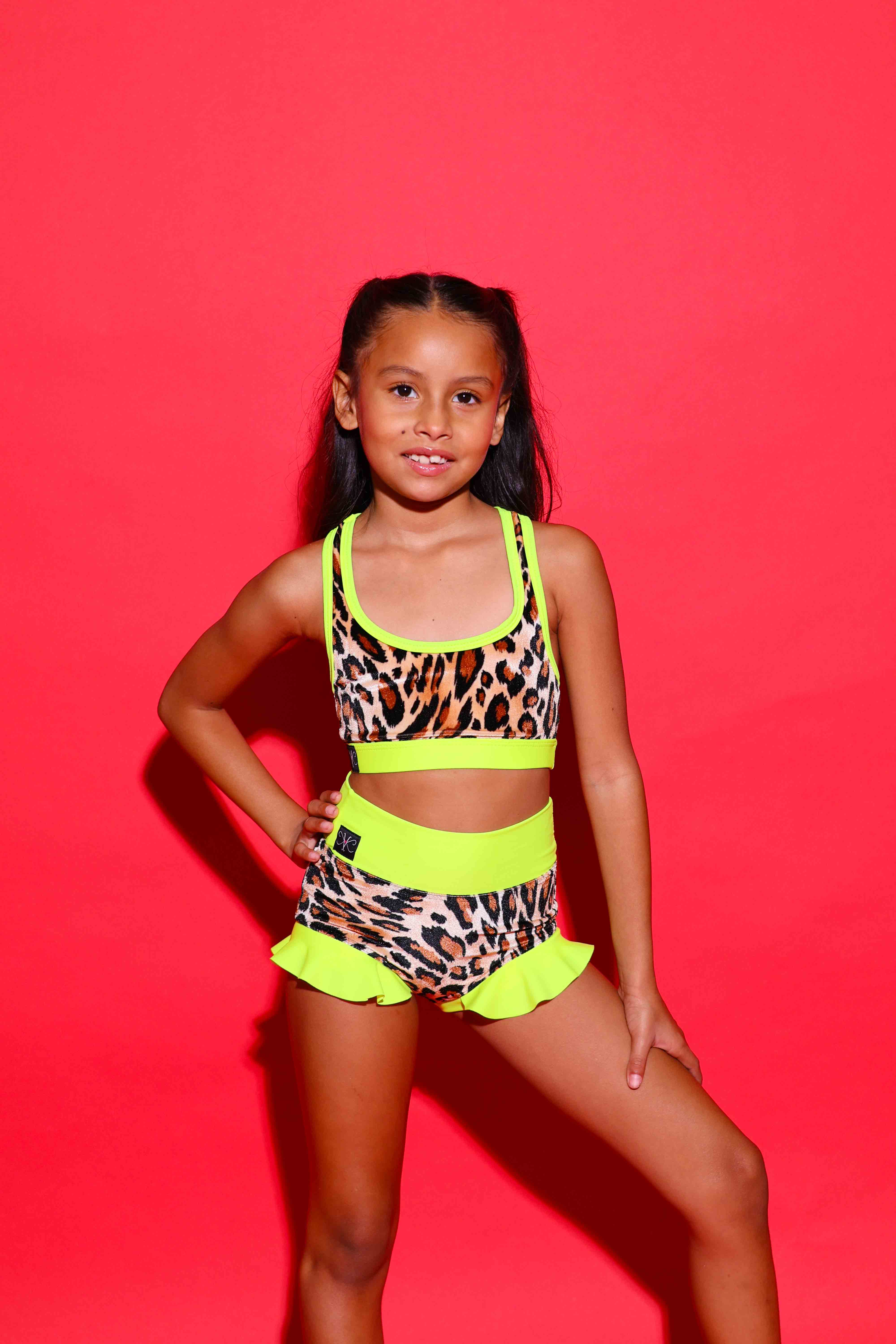 Lolita Brief - Jungle Velvet/Neon Yellow - Ready To Ship