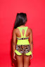 Lolita Brief - Jungle Velvet/Neon Yellow - Ready To Ship