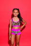 Lolita Brief - Jungle Velvet/Neon Pink - Ready To Ship