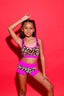 Lolita Brief - Jungle Velvet/Neon Pink - Ready To Ship