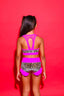 Lolita Bra Top - Cheetah Velvet/Neon Pink - Ready To Ship