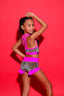 Lolita Bra Top - Cheetah Velvet/Neon Pink - Ready To Ship