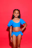 Flutter Bra Top - Turquoise - Ready To Ship