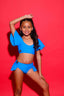 Flutter Bra Top - Turquoise - Ready To Ship