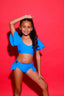 Flutter Bra Top - Turquoise - Ready To Ship