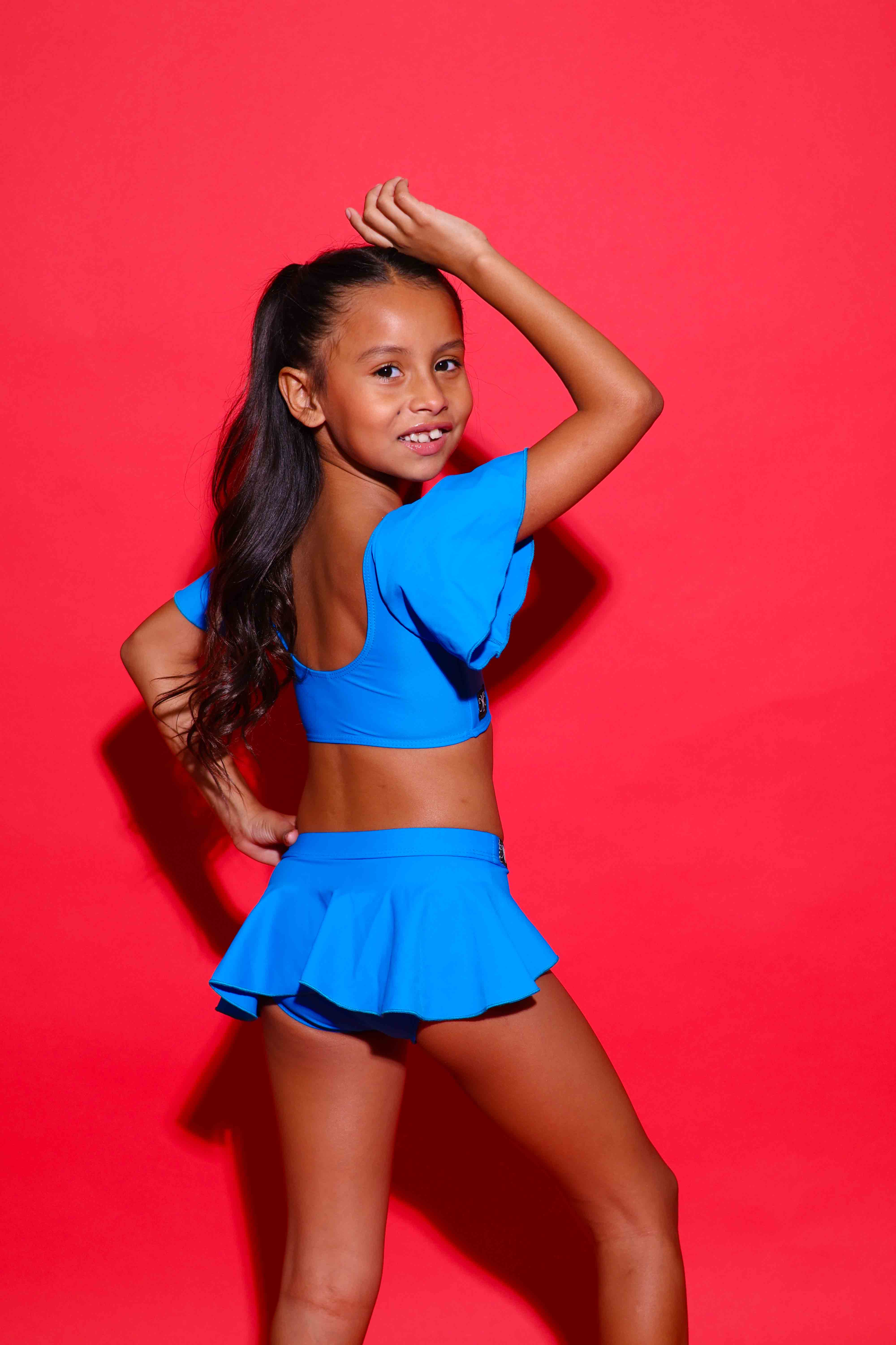 Flutter Bra Top - Turquoise - Ready To Ship