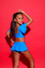 Flutter Bra Top - Turquoise - Ready To Ship
