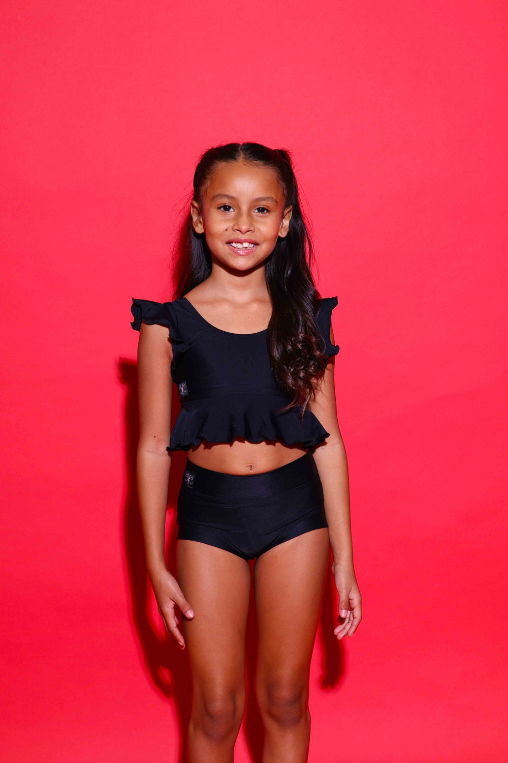 All Dolled Up Crop Top - Black - Ready To Ship