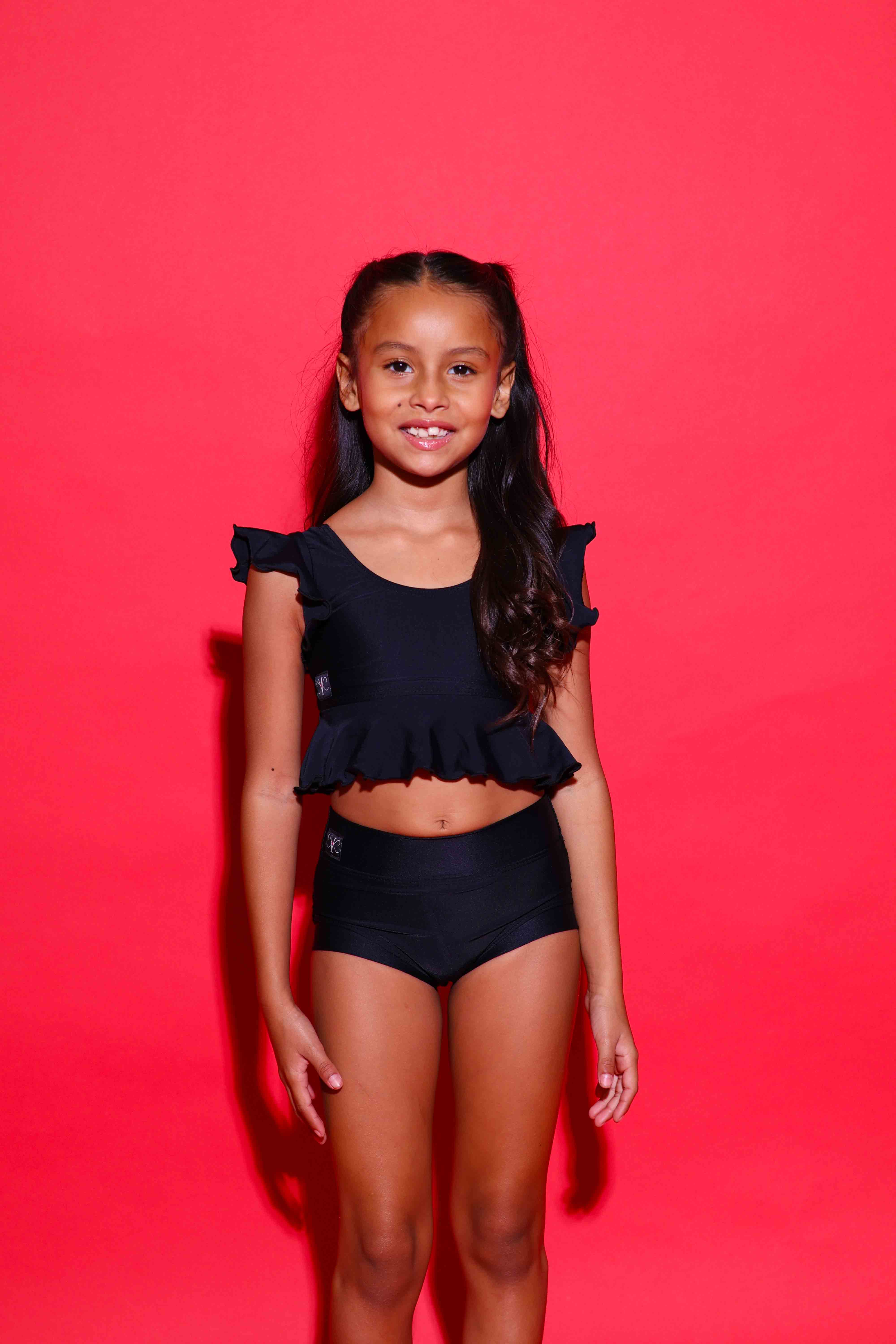 All Dolled Up Crop Top - Black - Ready To Ship