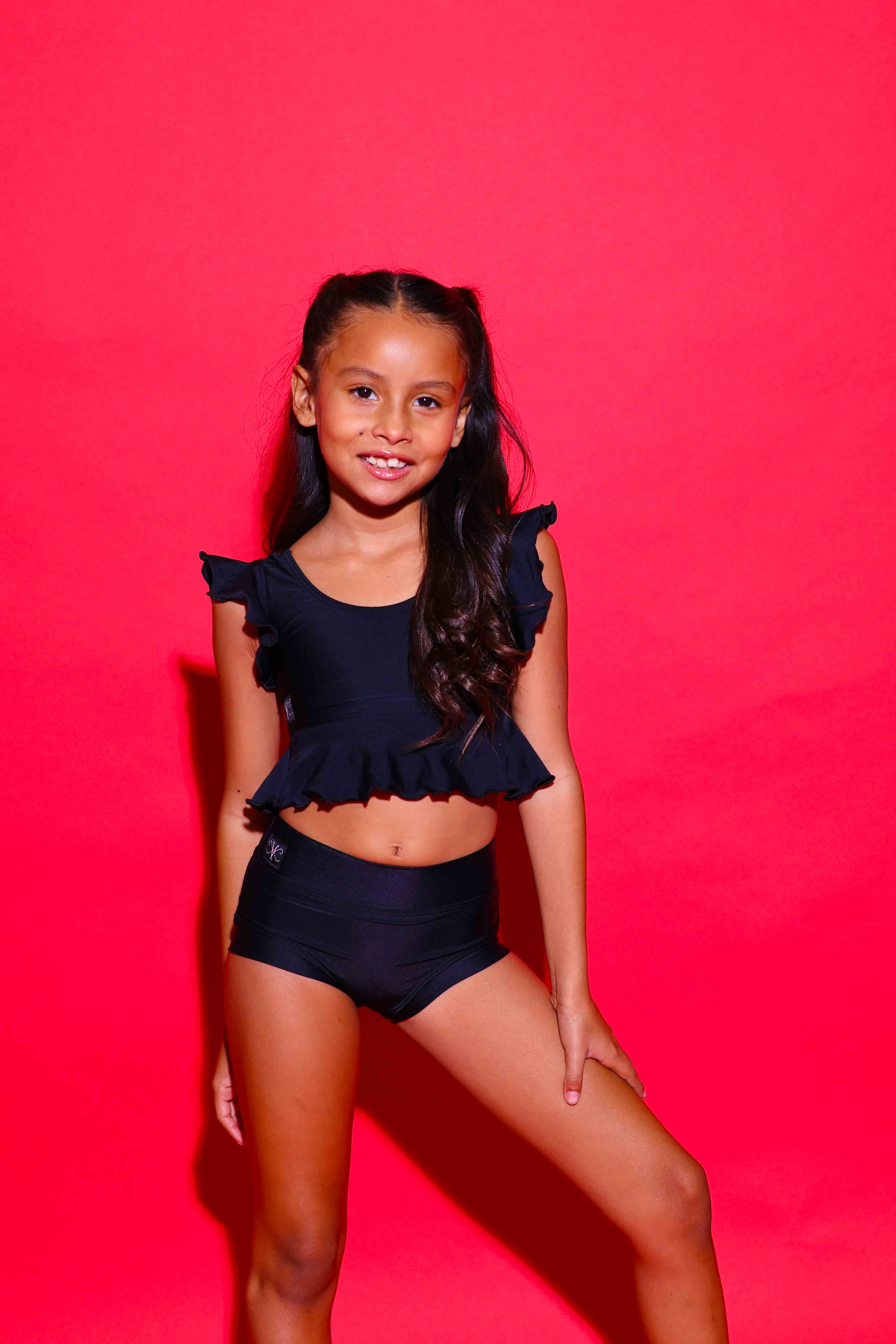 All Dolled Up Crop Top - Black - Ready To Ship