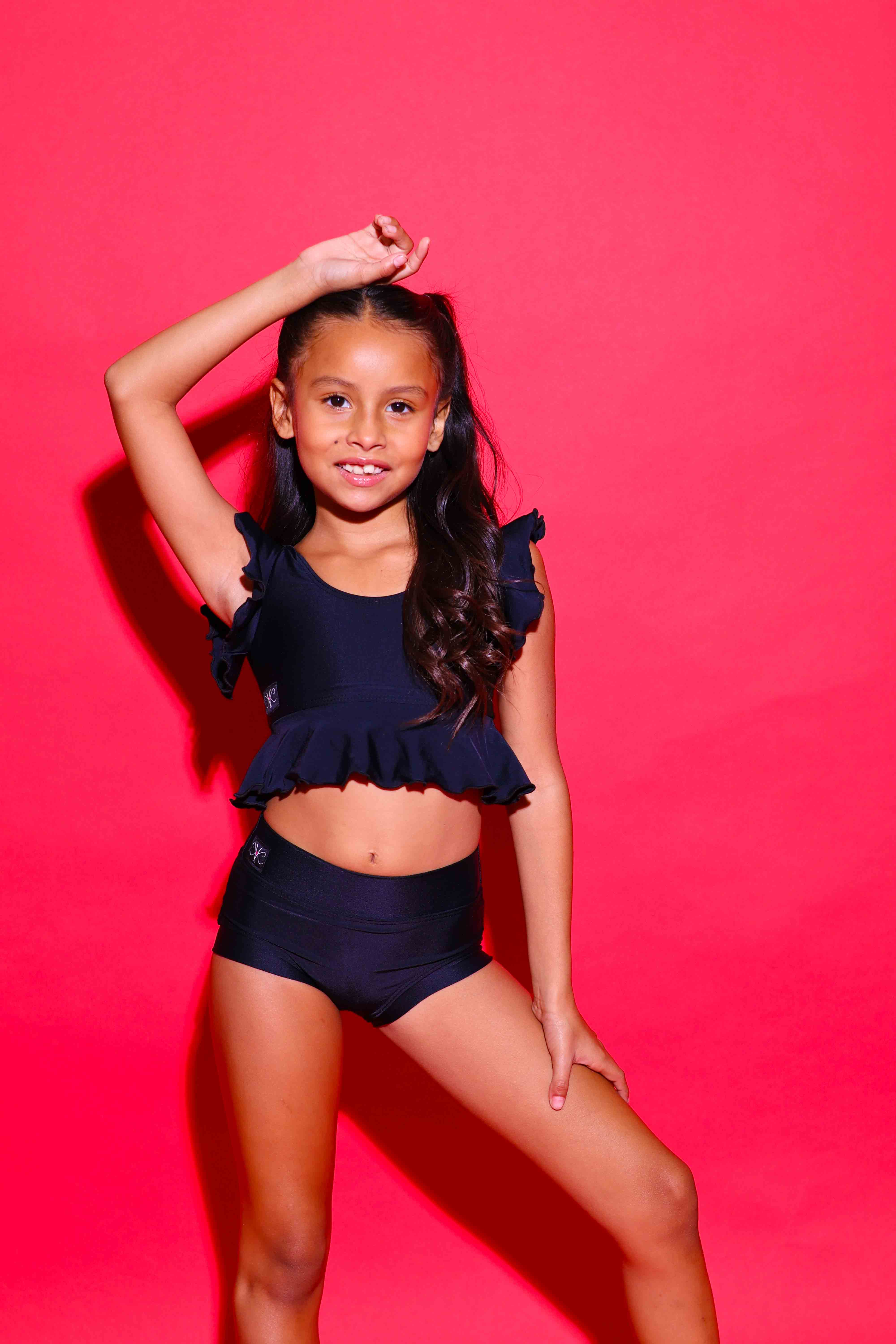 All Dolled Up Crop Top - Black - Ready To Ship