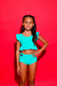 All Dolled Up Crop Top - Mint/Lilac - Ready To Ship