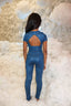 Timeout Jumpsuit - Teal Slick - Ready to Ship - Final Sale
