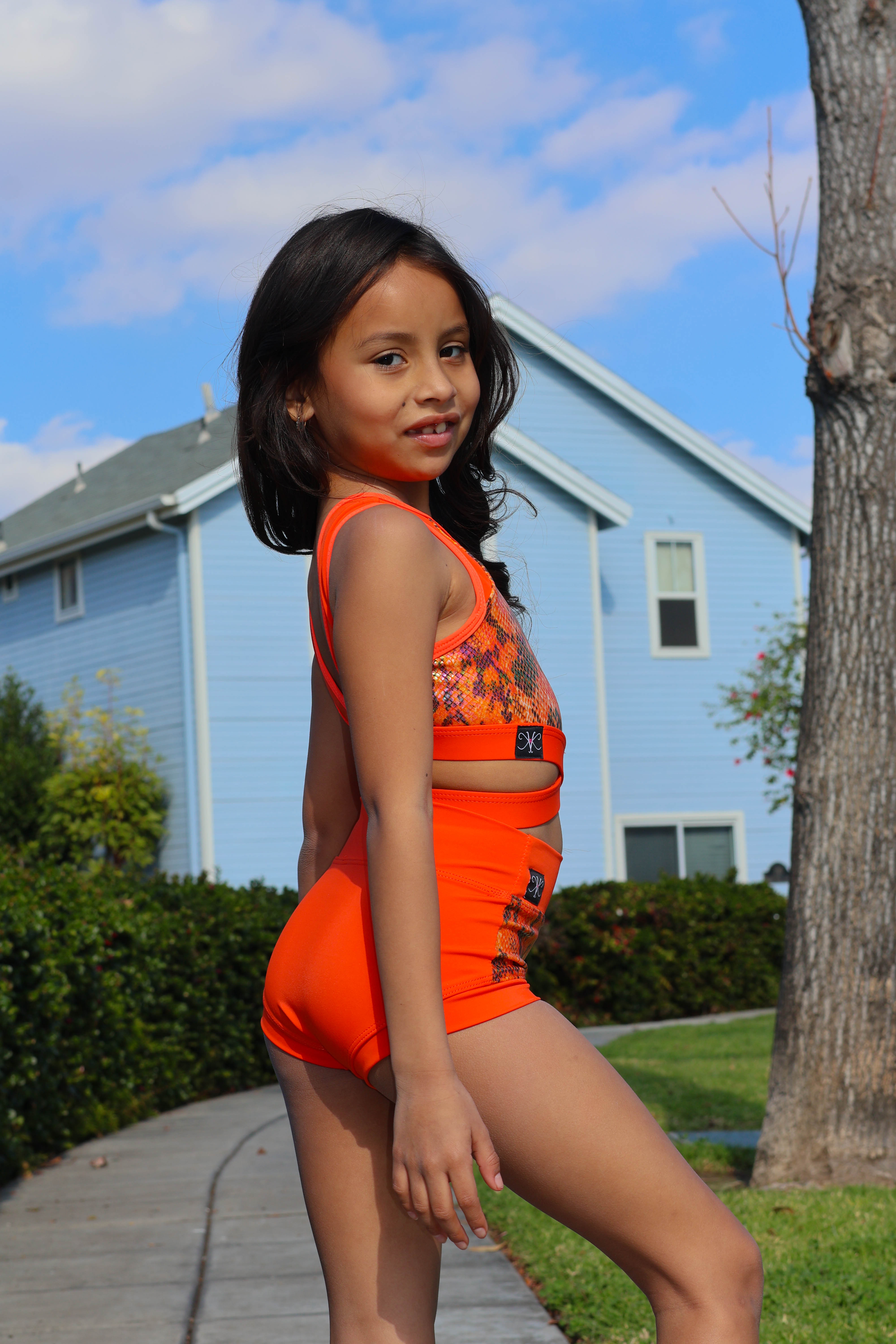 Criss Cross VIP Brief - Neon Orange Viper - Ready to Ship