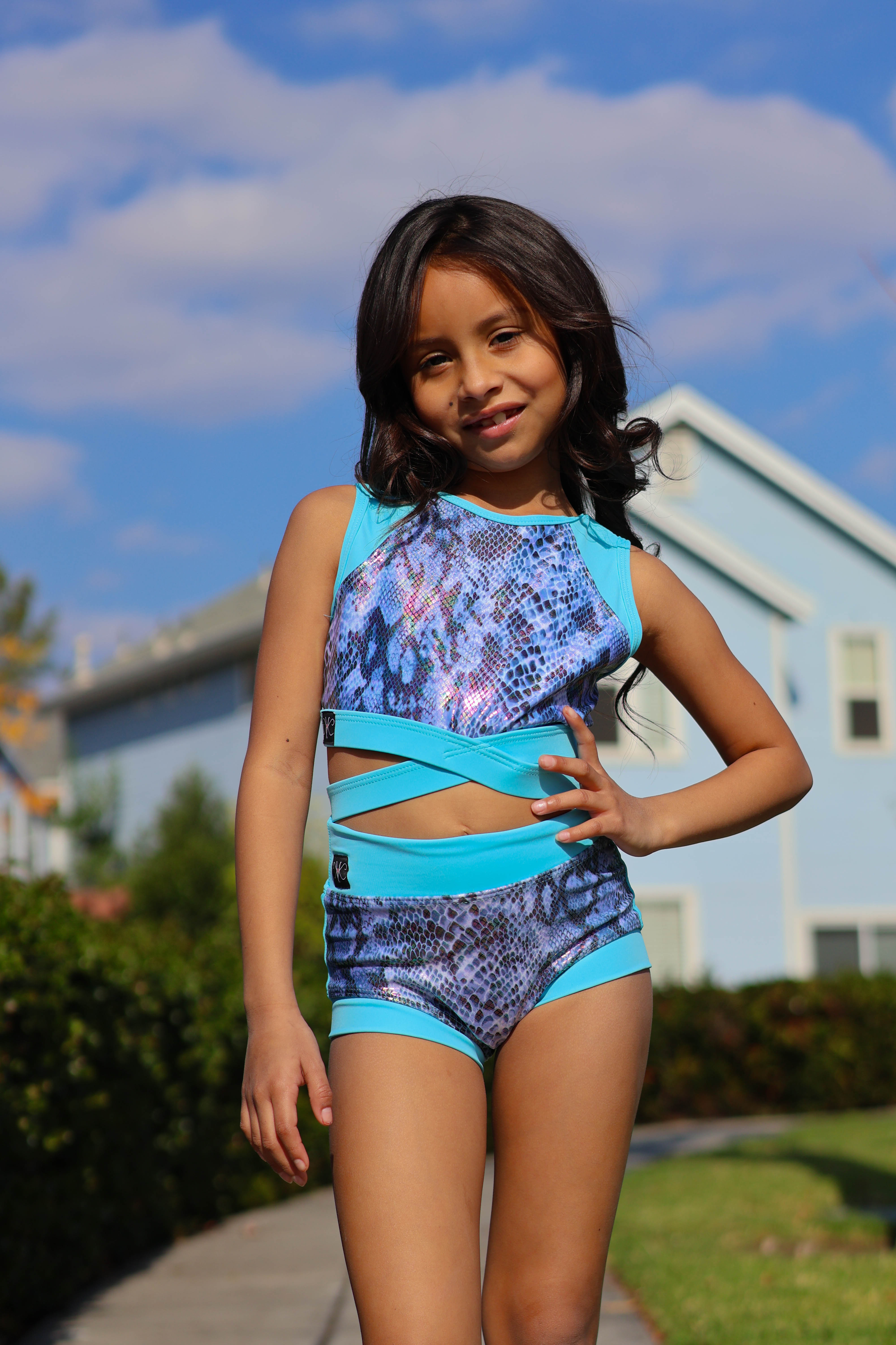 Criss Cross VIP Brief - Sky Blue Viper - Ready to Ship
