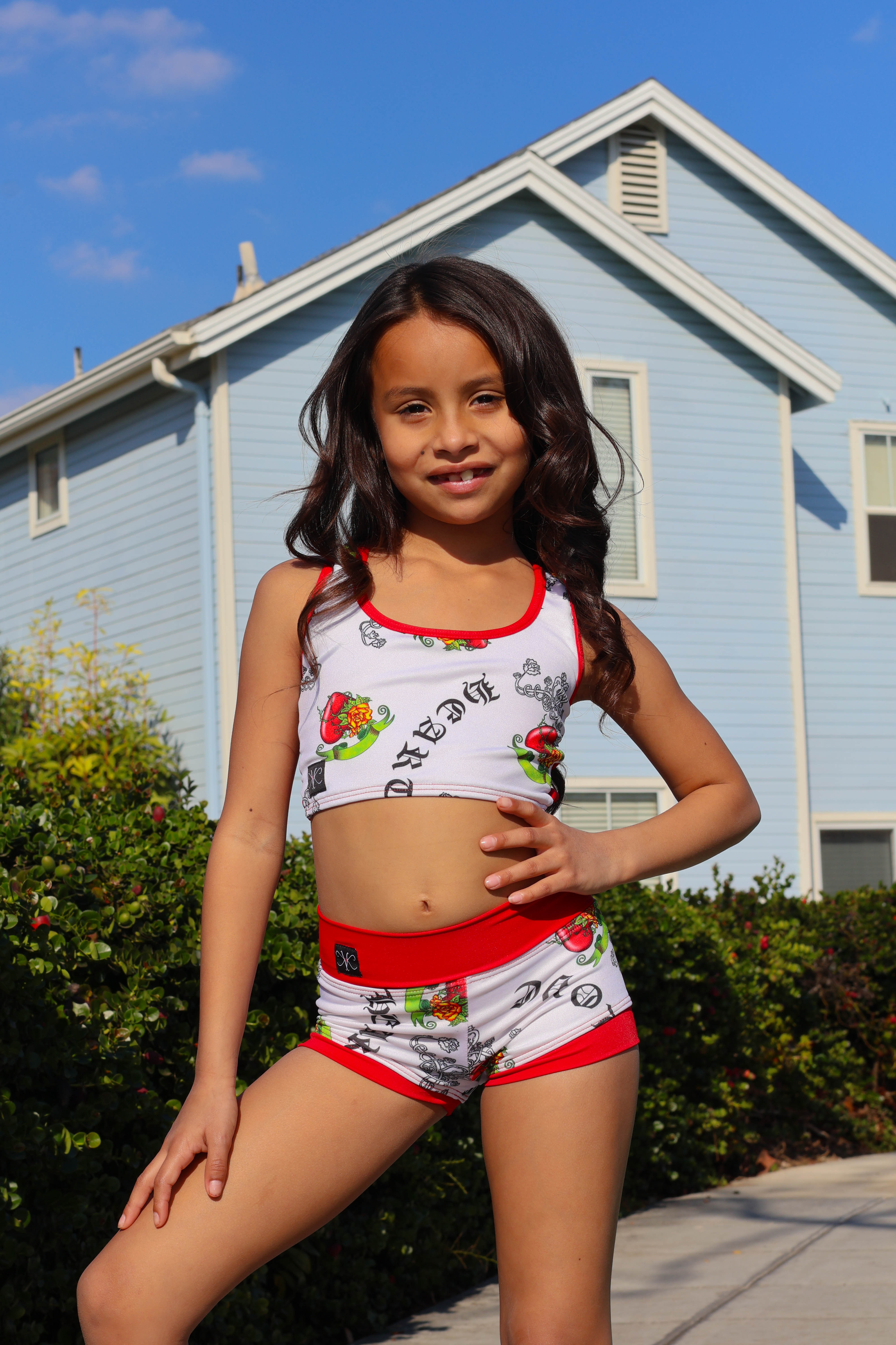 Never Look Back Bra Top - Love Script/Red - Ready To Ship