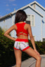 Never Look Back Bra Top - Love Script/Red - Ready To Ship - Final Sale