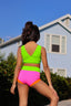 Cross My Heart Bra Top - Neon Tri-Color - Ready To Ship