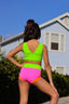 Cross My Heart Bra Top - Neon Tri-Color - Ready To Ship