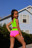 Cross My Heart Bra Top - Neon Tri-Color - Ready To Ship