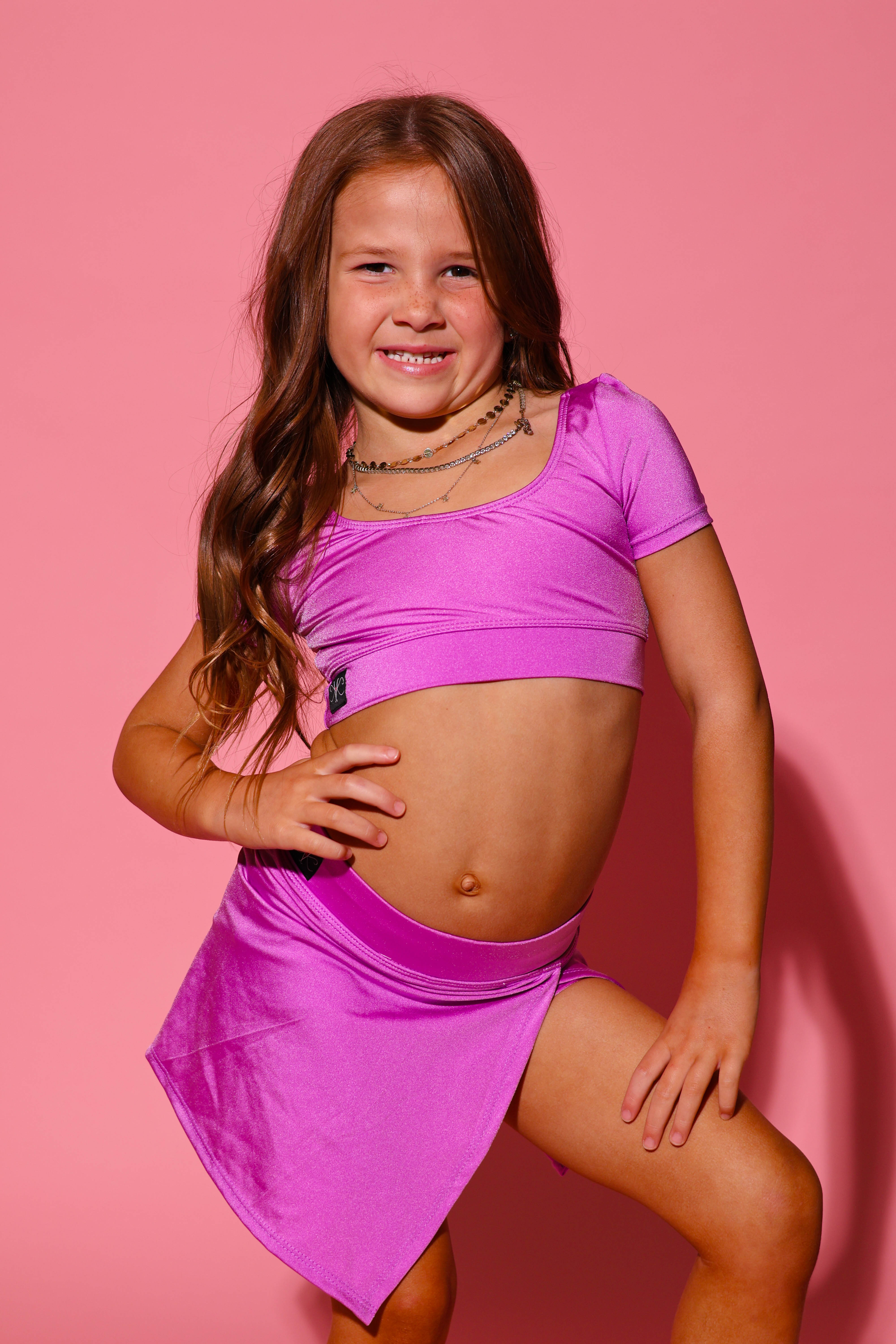 Demure Skort - Lilac Shiny - Ready To Ship - Final Sale
