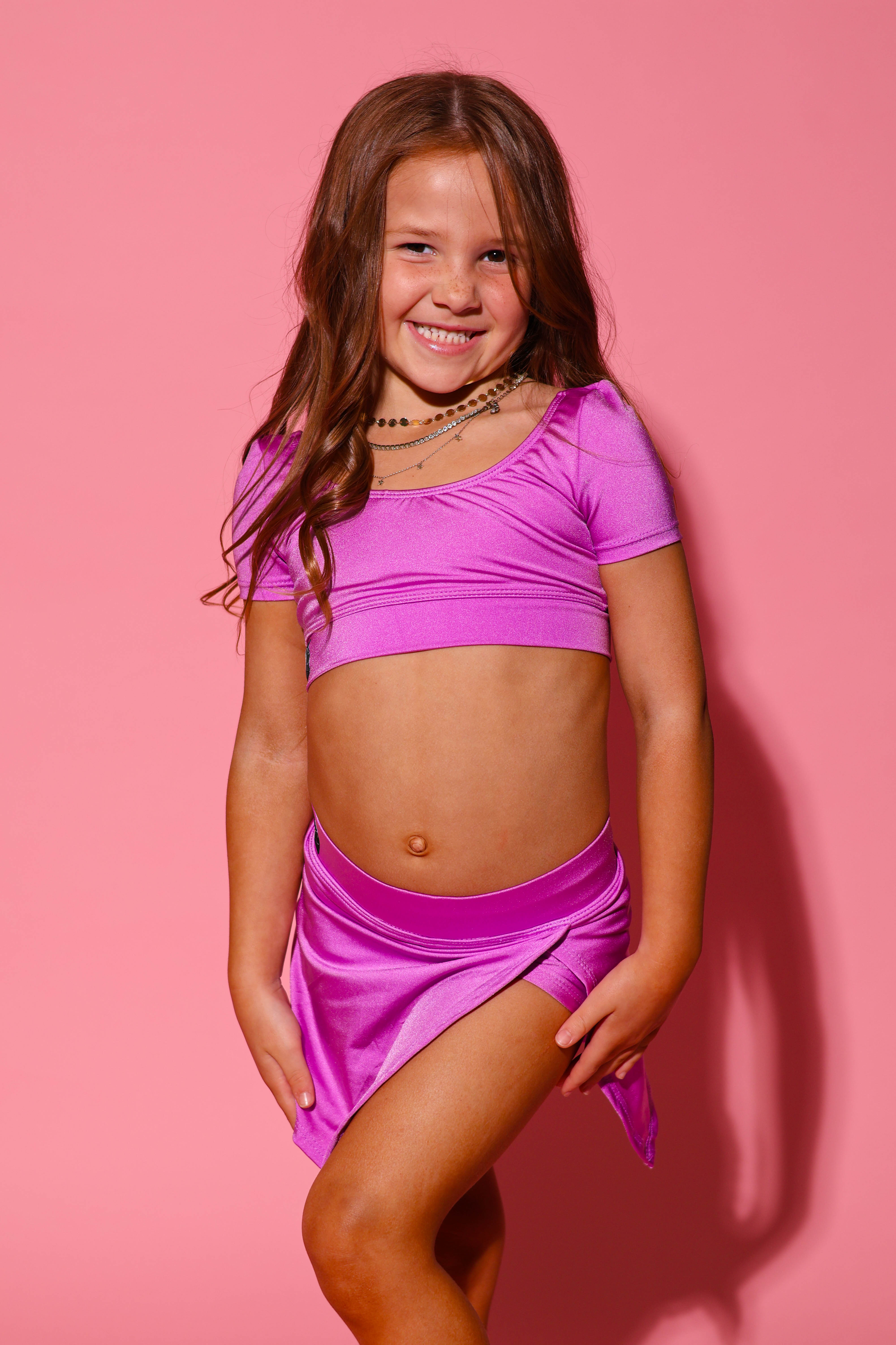 Demure Skort - Lilac Shiny - Ready To Ship - Final Sale