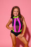 Omega Leotard - Black/Neon - Ready To Ship