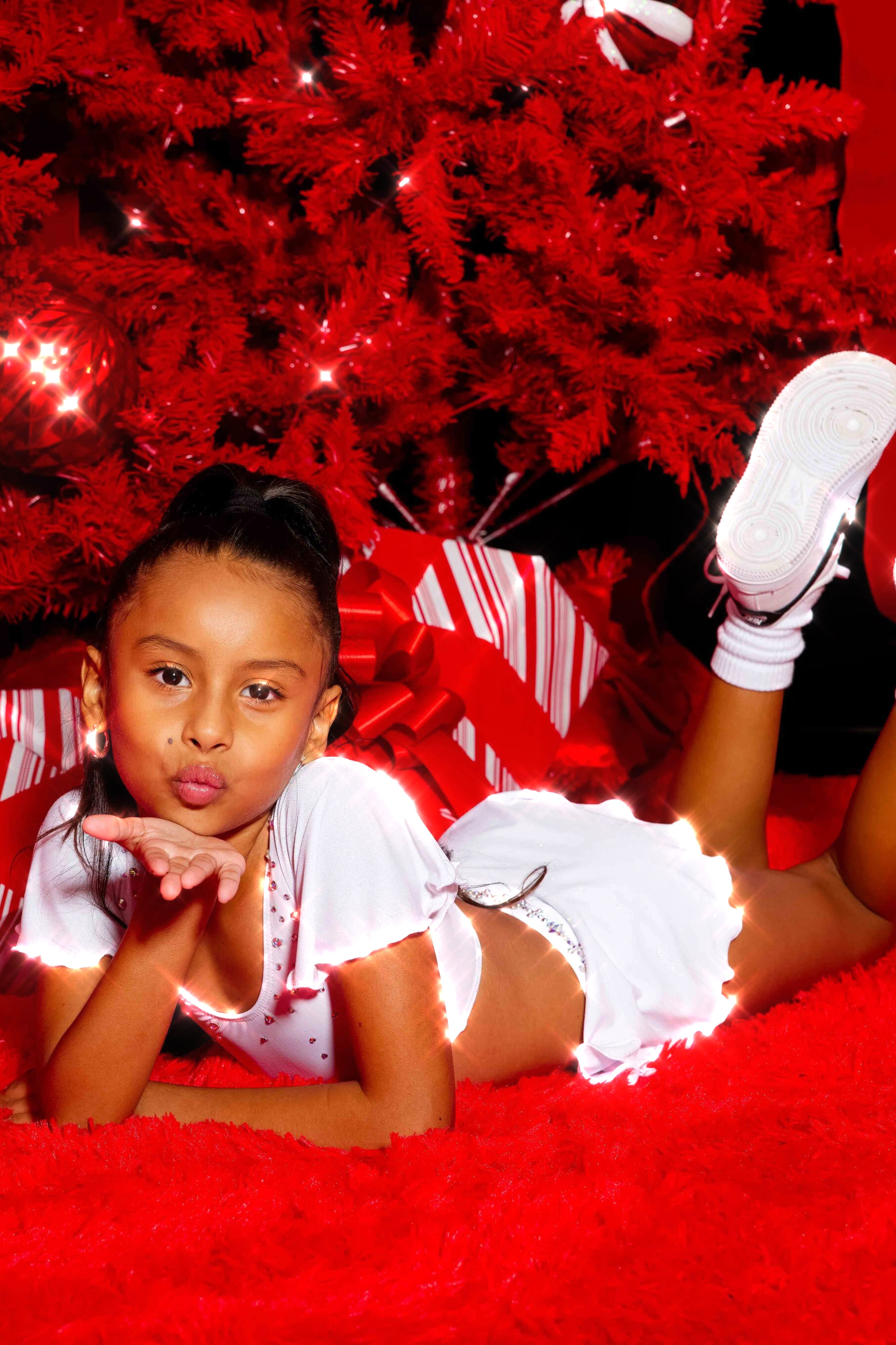 Flutter Glitter Bra Top - White Glitter - Ready To Ship