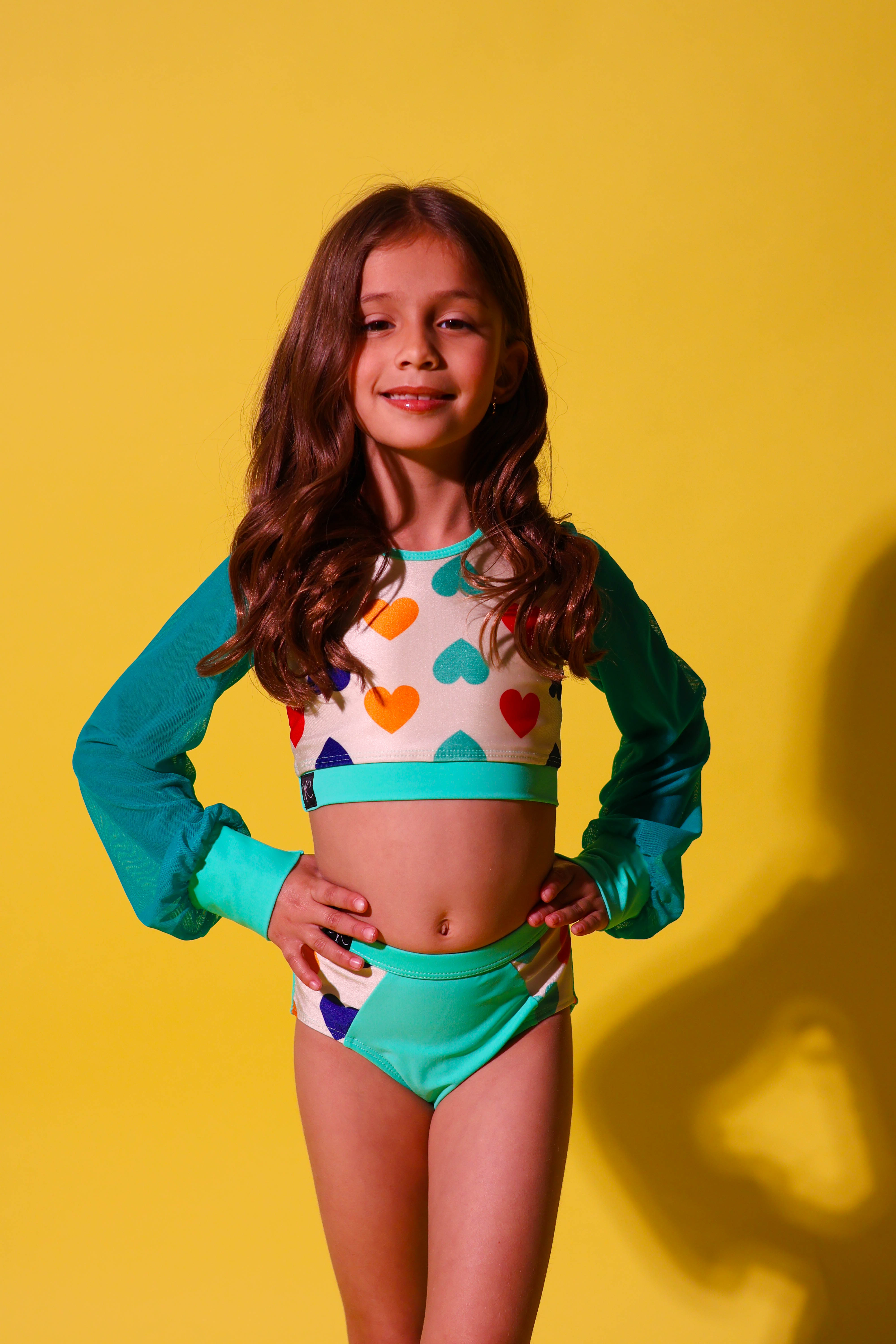 Hollaback Triple Threat Brief - Cards of Hearts/Mint - Ready To Ship - Final Sale
