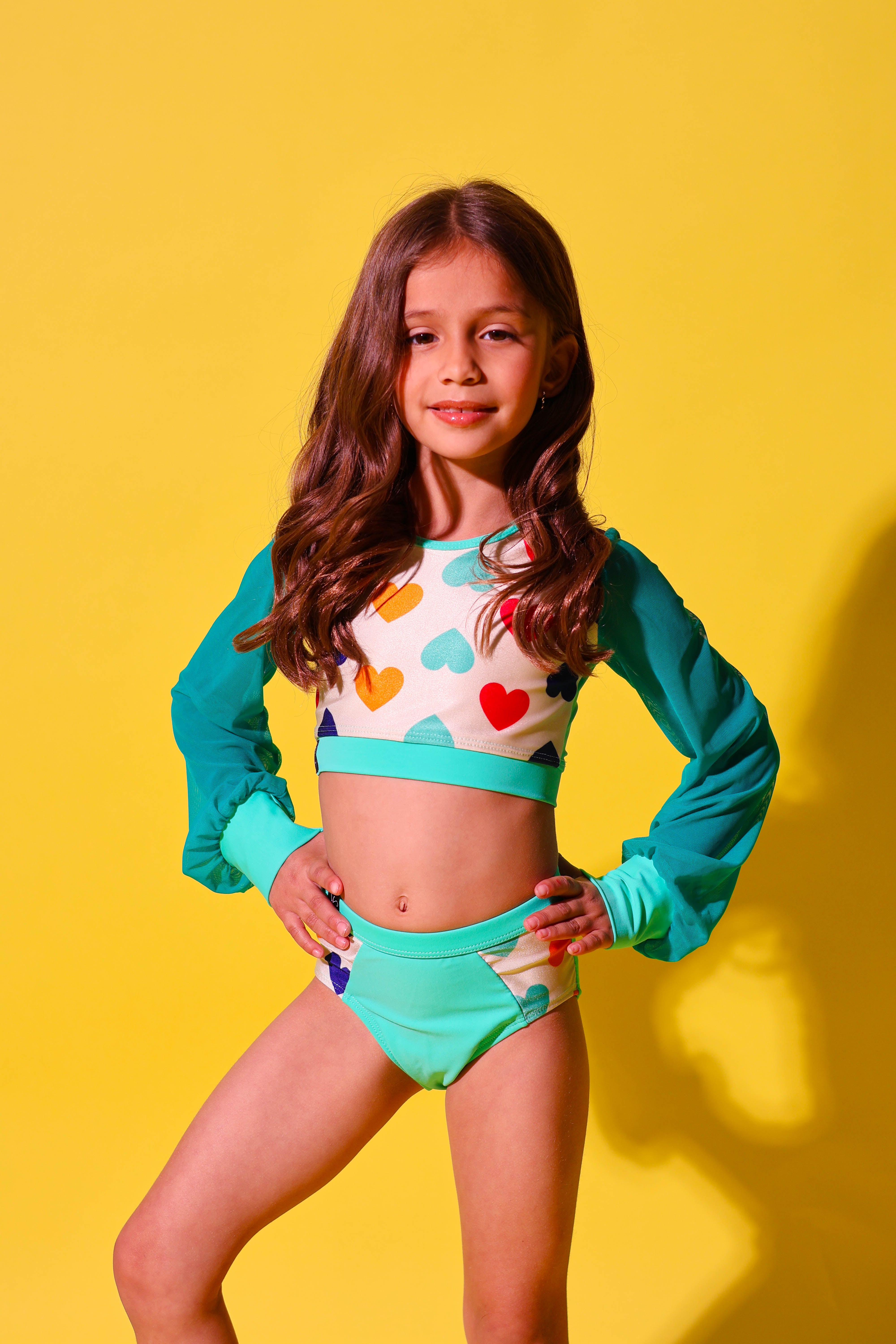 Hollaback Triple Threat Brief - Cards of Hearts/Mint - Ready To Ship - Final Sale