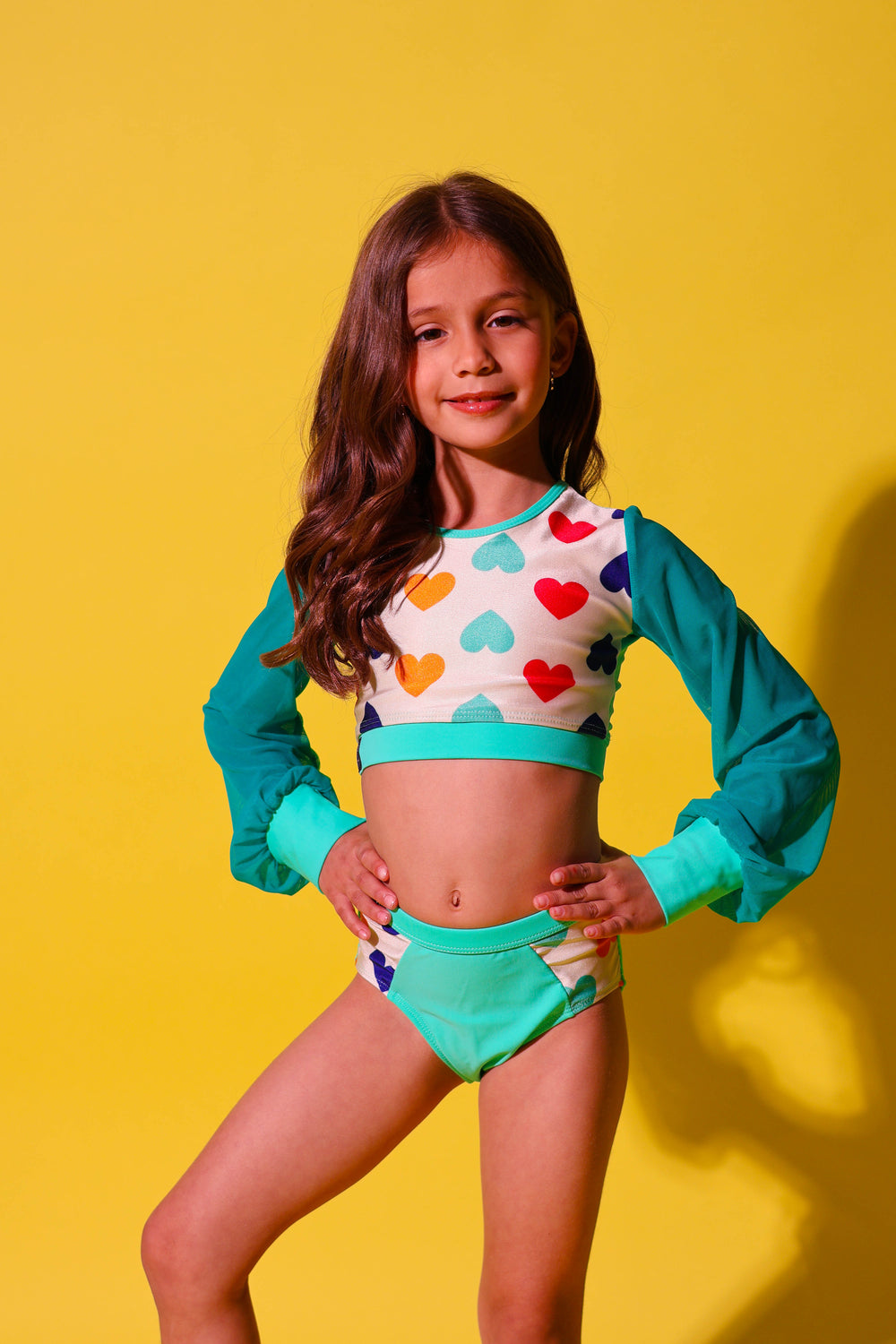 Hollaback Triple Threat Brief - Cards of Hearts/Mint - Ready To Ship - Final Sale