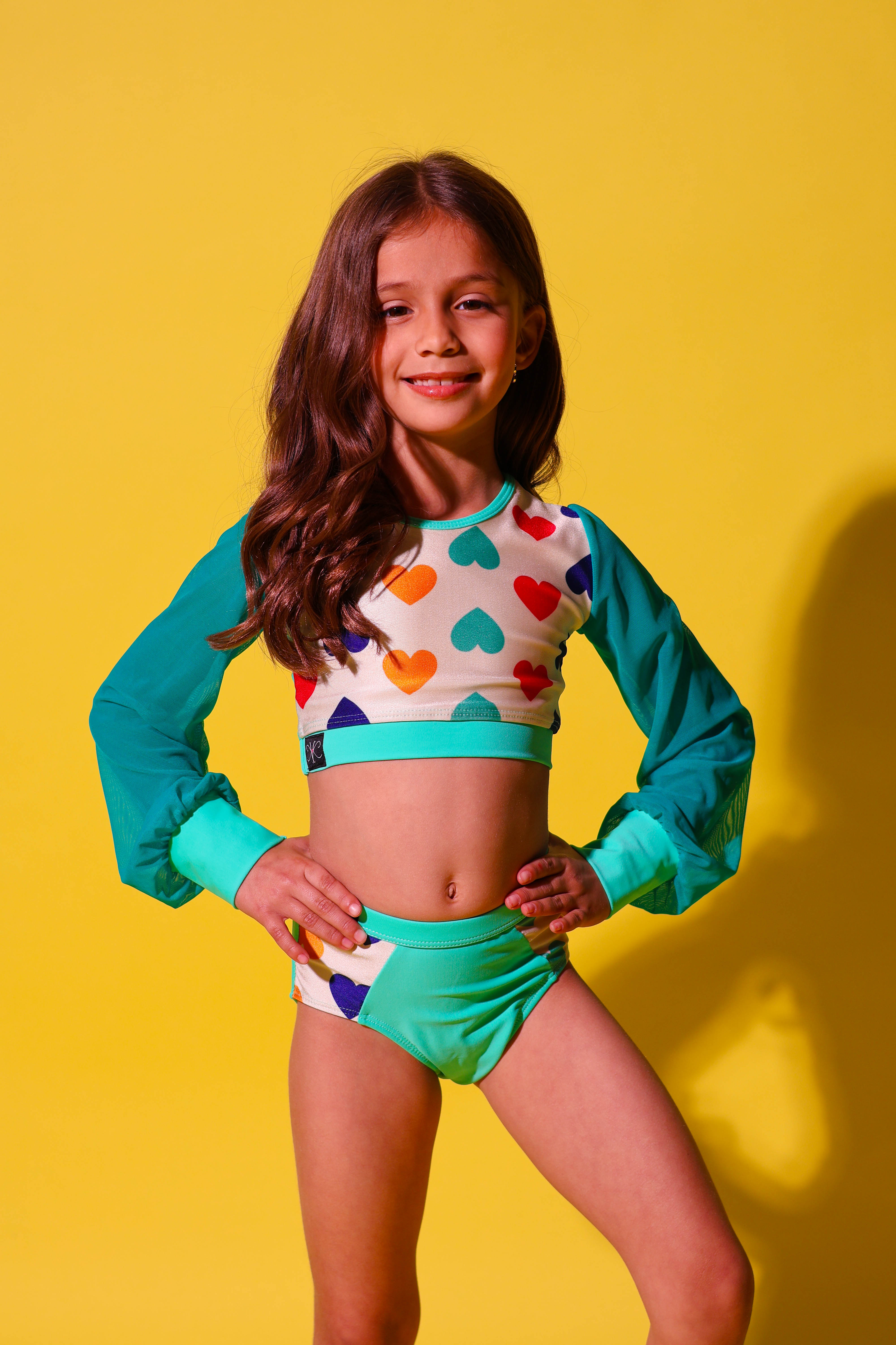 Hollaback Triple Threat Brief - Cards of Hearts/Mint - Ready To Ship - Final Sale