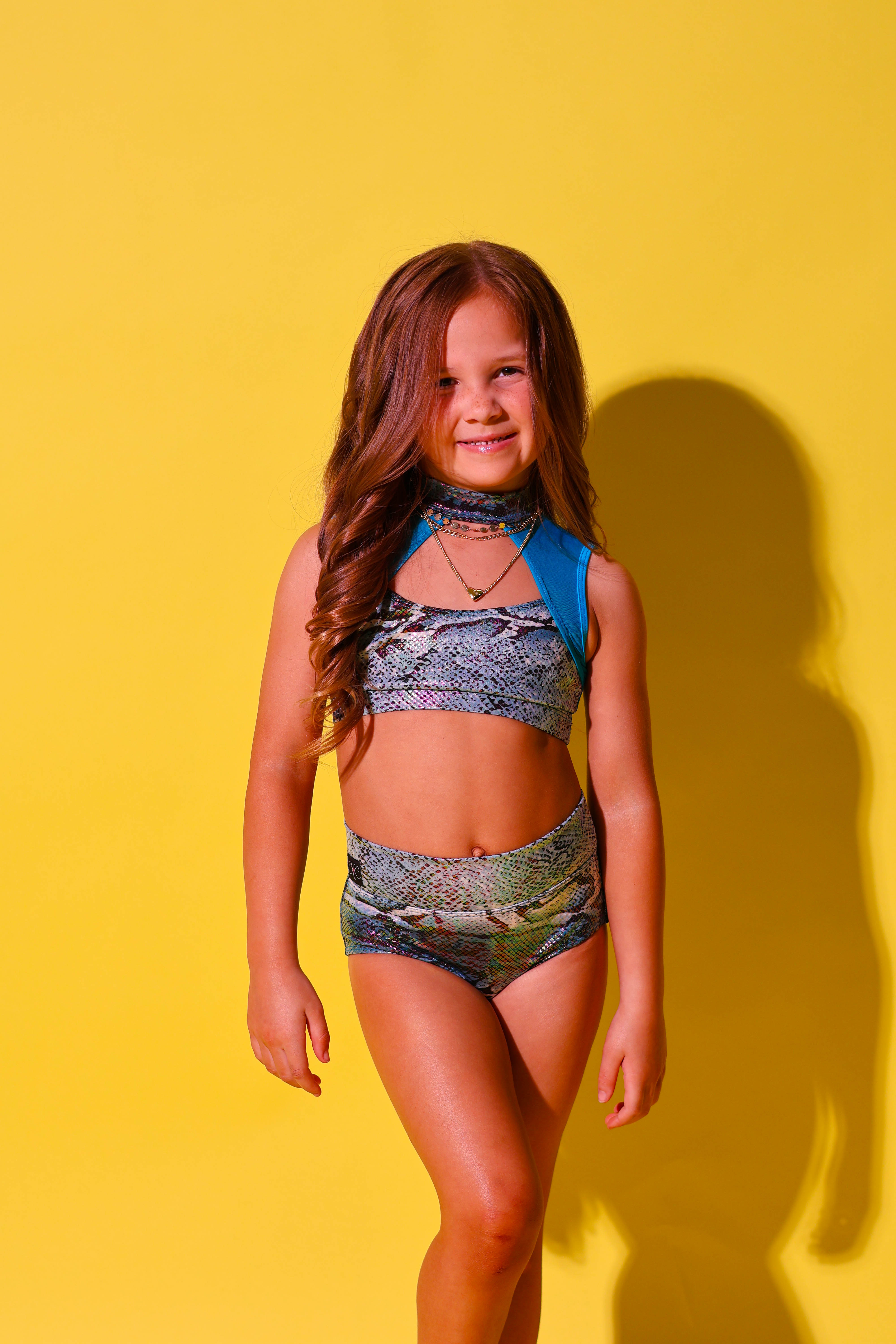 Open Heart Posh Brief - Teal Viper - Ready to Ship - Final Sale