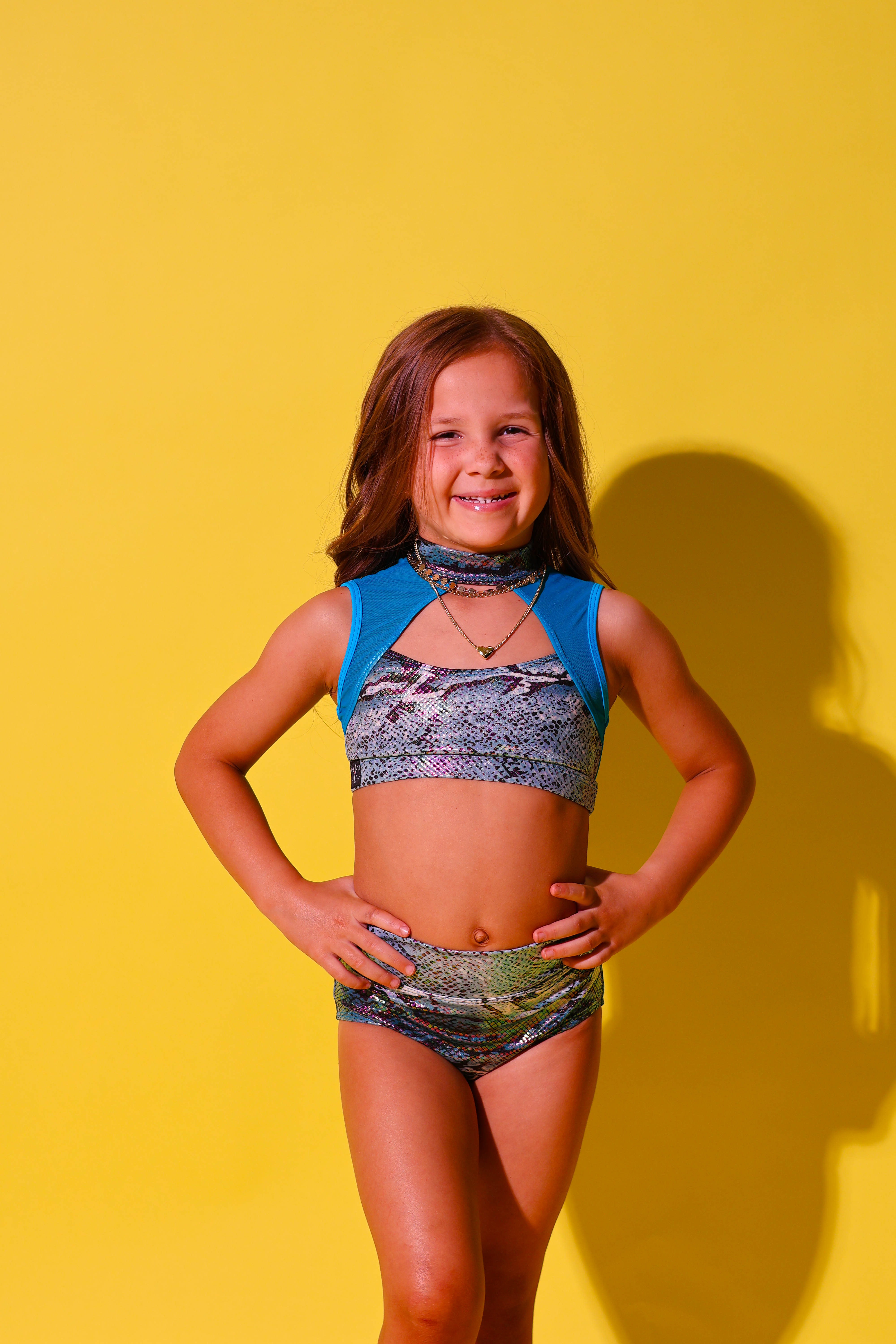 Open Heart Posh Brief - Teal Viper - Ready to Ship - Final Sale