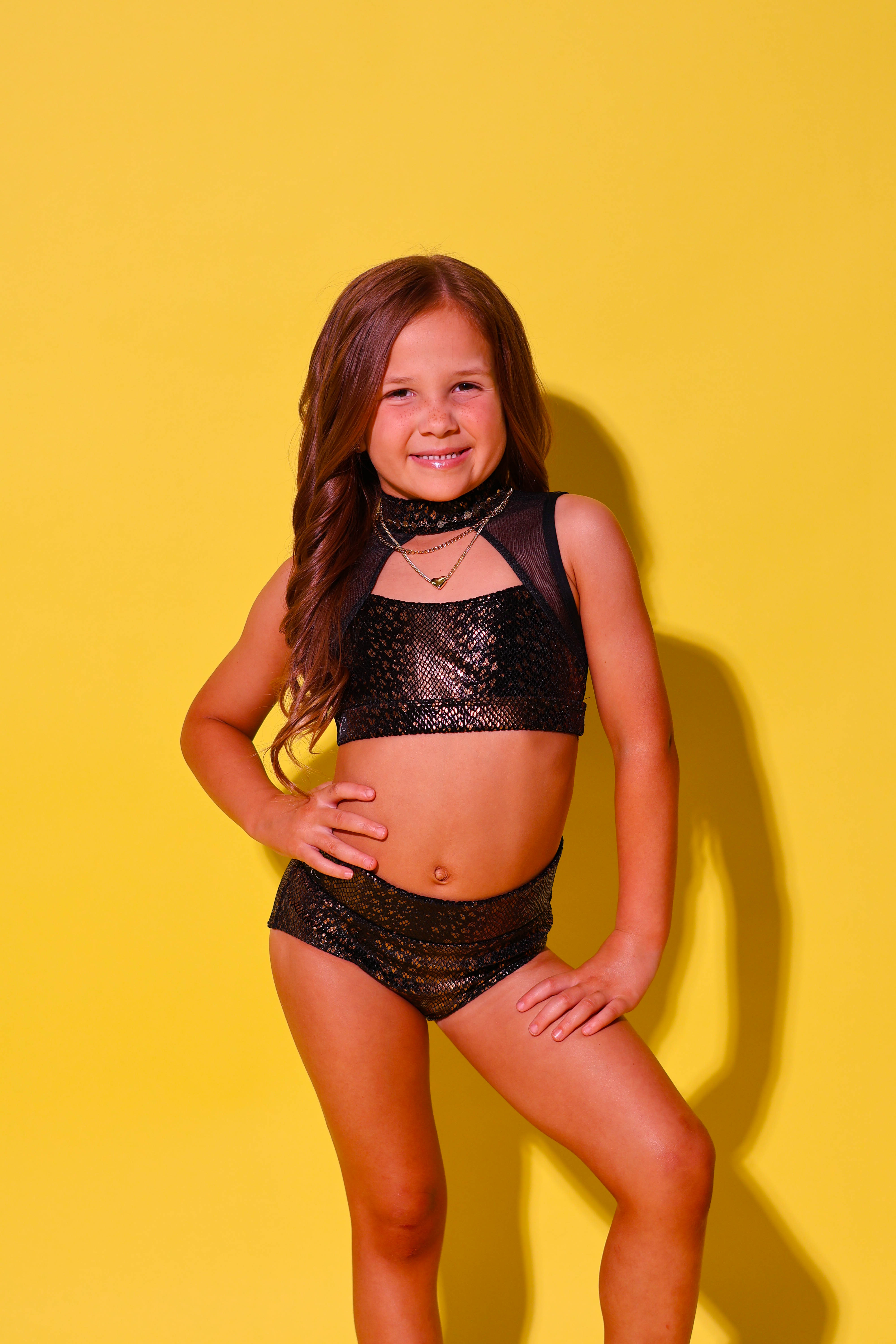 Open Heart Posh Brief - Bronze Viper - Ready to Ship - Final Sale