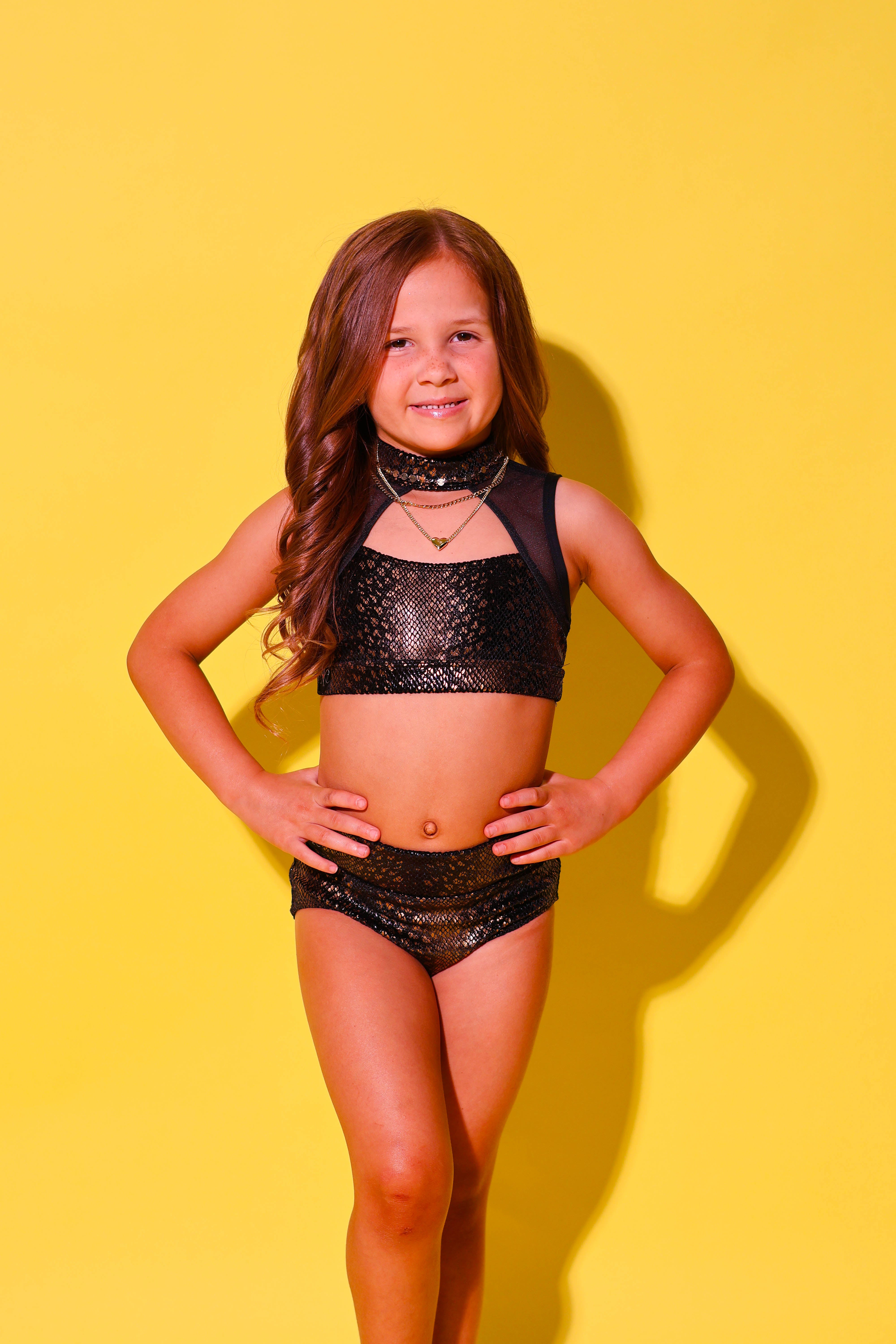 Open Heart Posh Brief - Bronze Viper - Ready to Ship - Final Sale