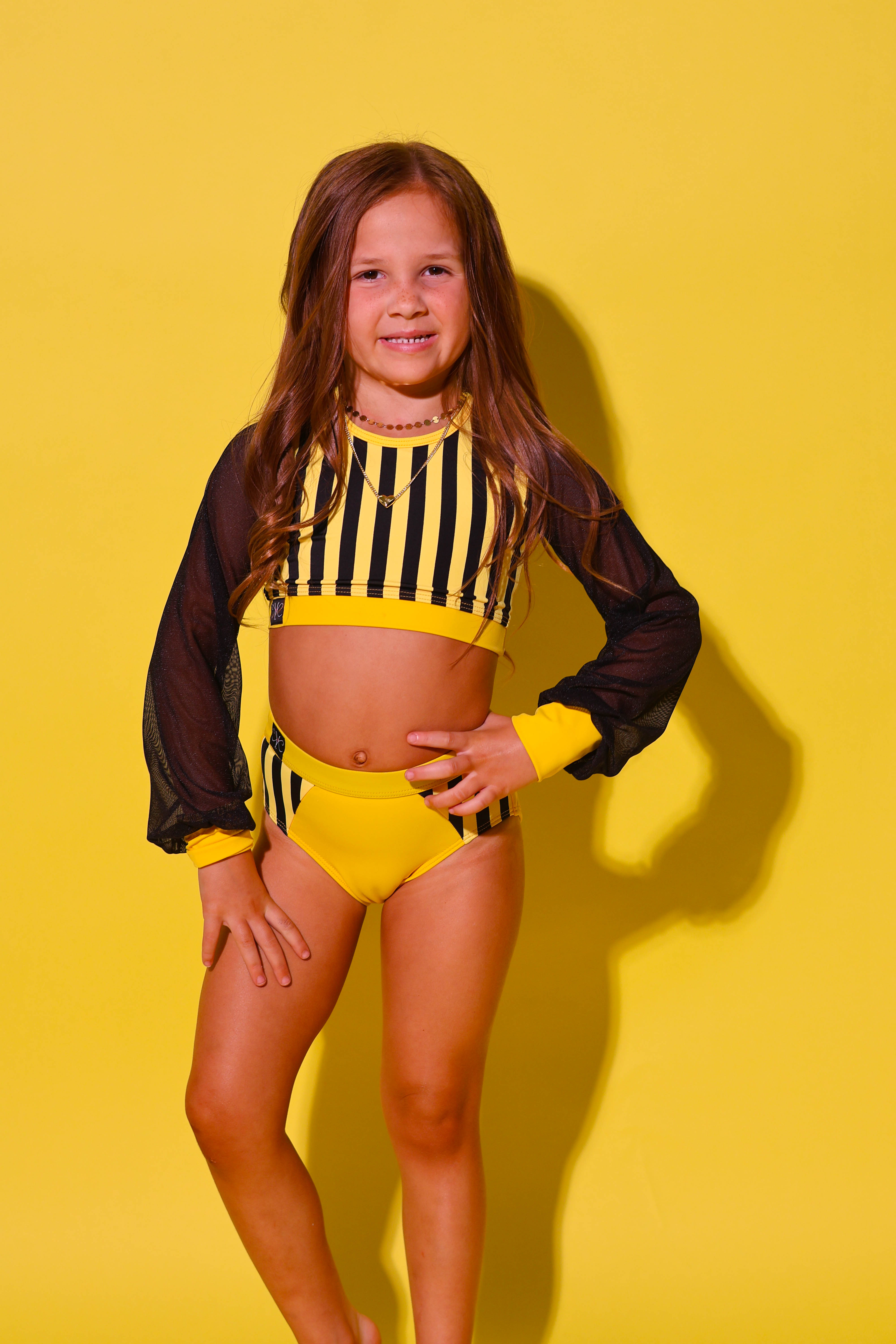 Hollaback Triple Threat Brief - Yellow/Black Stripes/Black - Ready To Ship - Final Sale